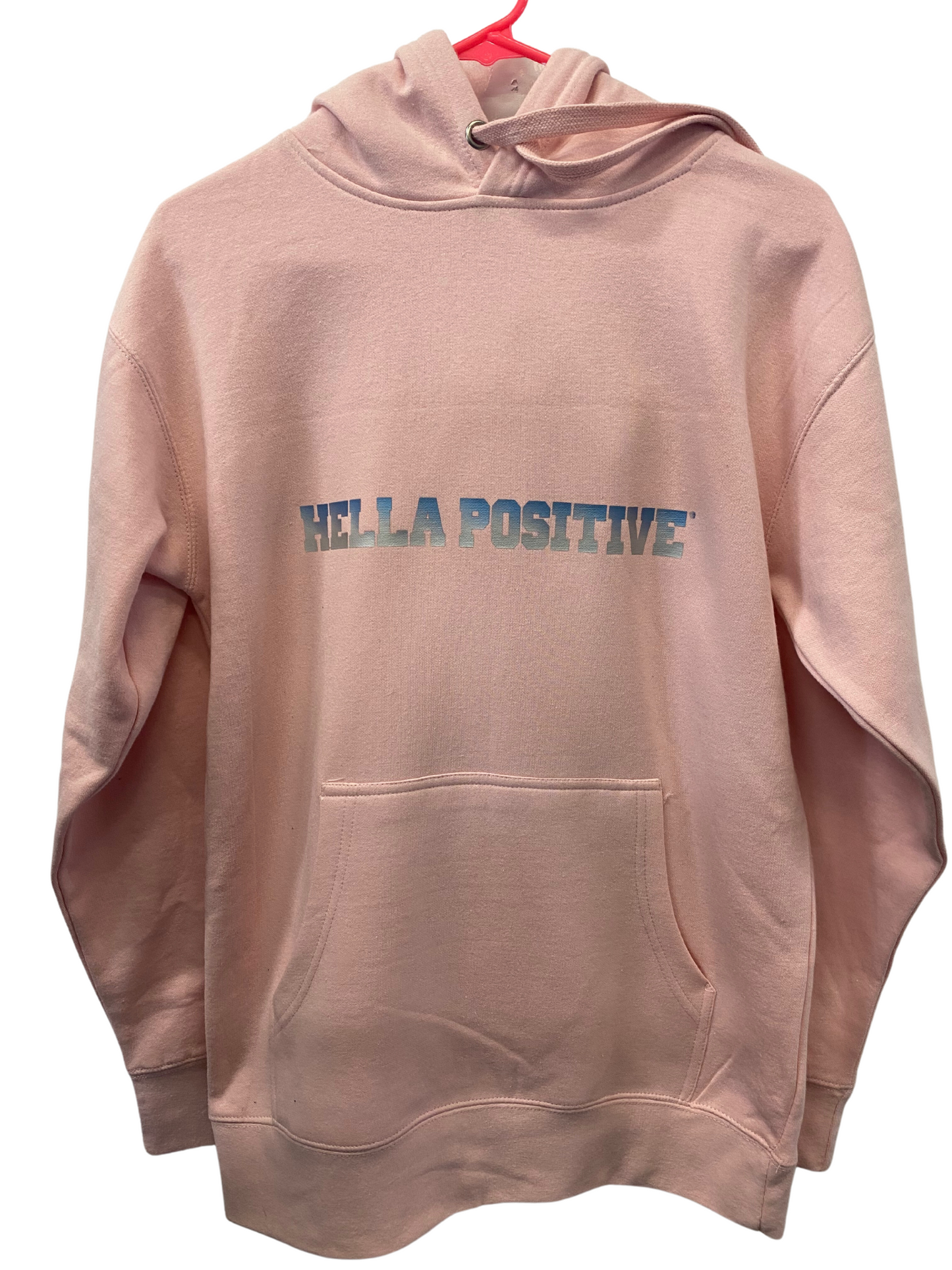 Hella Positive Watermark Hoodie - Pink