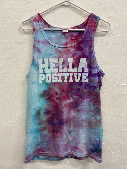 Hella Positive Tie Dye Tank Top - Small
