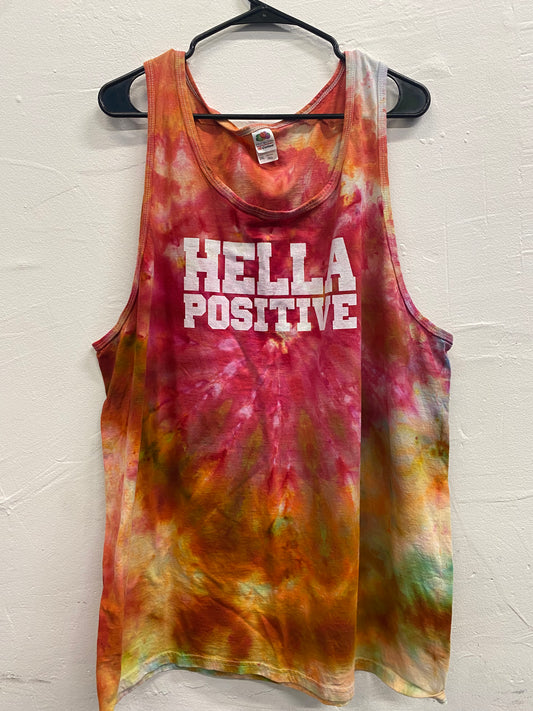 Hella Positive Tie Dye Tank Top - 2XL