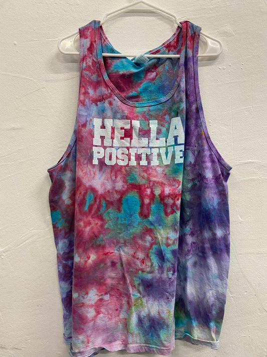 Hella Positive Tie Dye Tank Top - 2XL