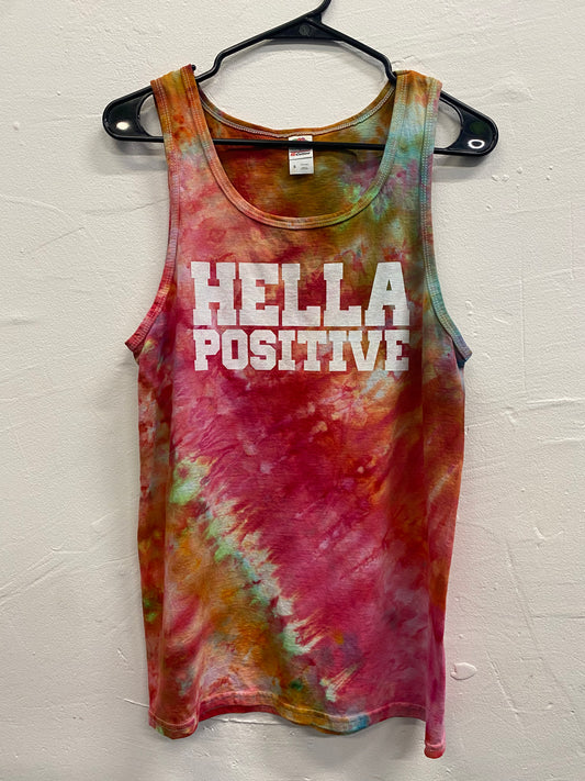 Hella Positive Tie Dye Tank Top - Small