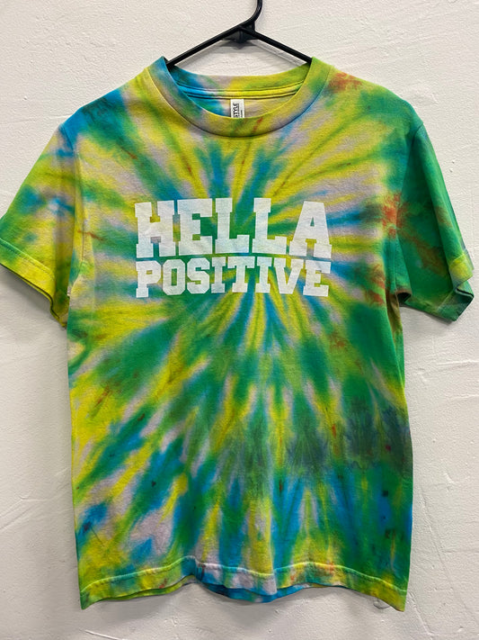 Hella Positive Tie Dye T Shirt - Small