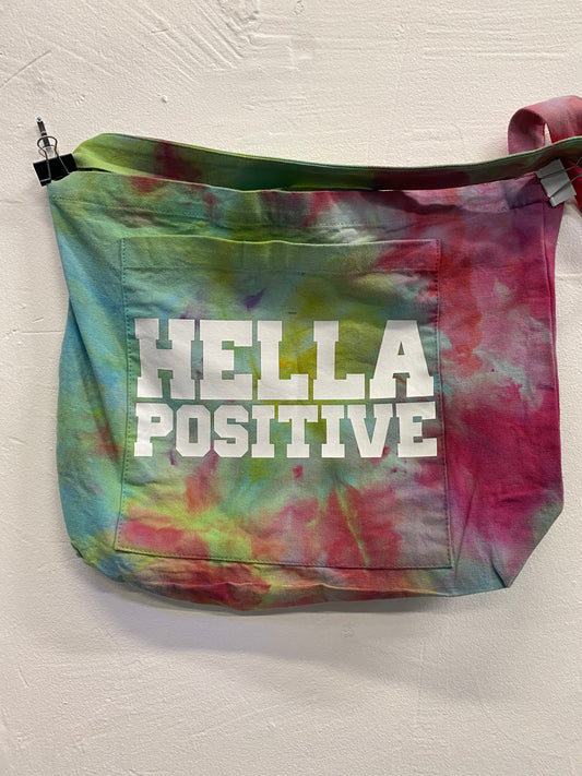 Hella Positive Tie Dye Tote Bag - Large