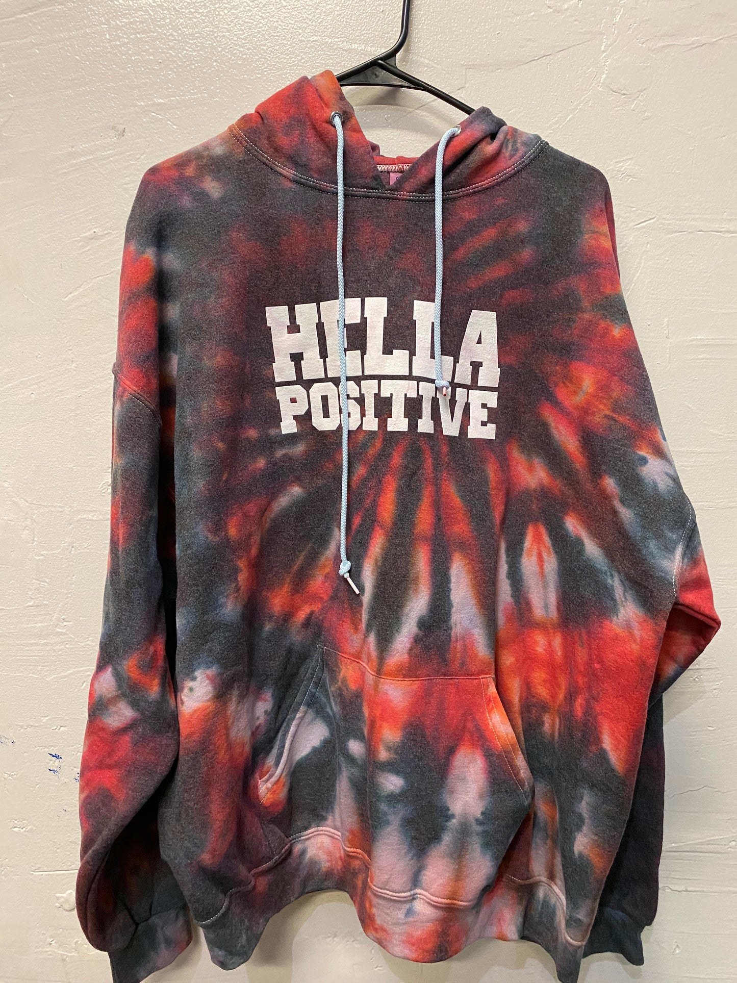 Hella Positive Tie Dye Hoodie - 2XL