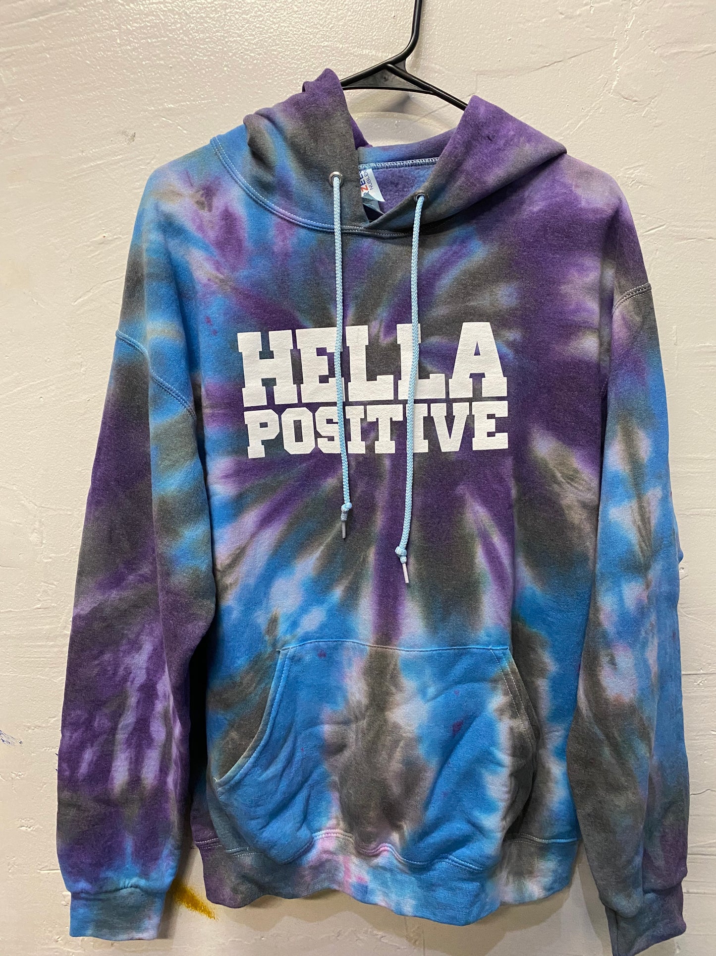 Hella Positive Tie Dye Hoodie - Large