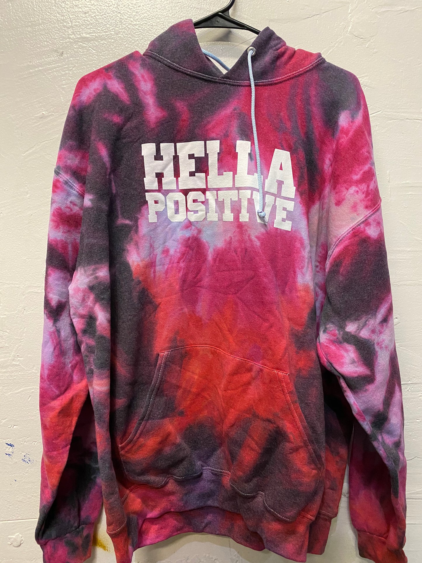 Hella Positive Tie Dye Hoodie - XL