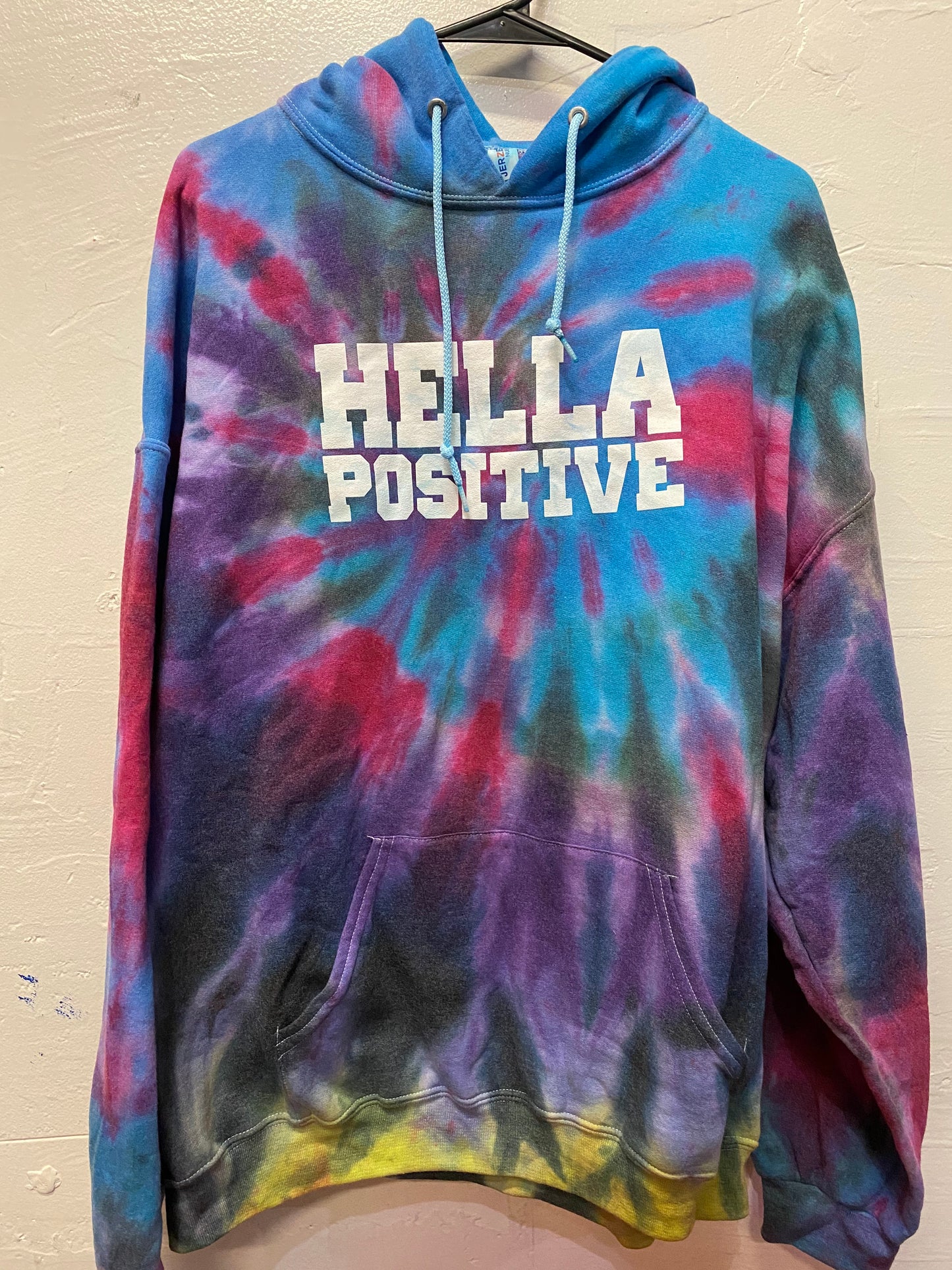 Hella Positive Tie Dye Hoodie - 2XL