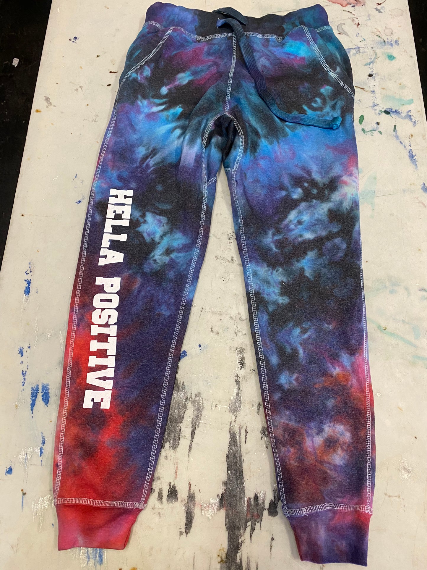 Hella Positive Tie Dye Joggers - Small