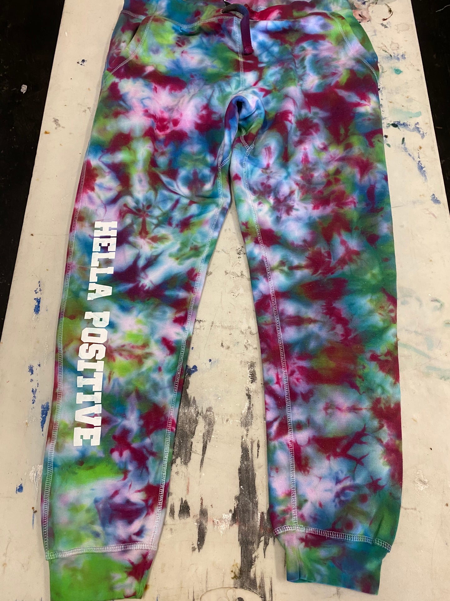 Hella Positive Tie Dye Joggers - 2XL