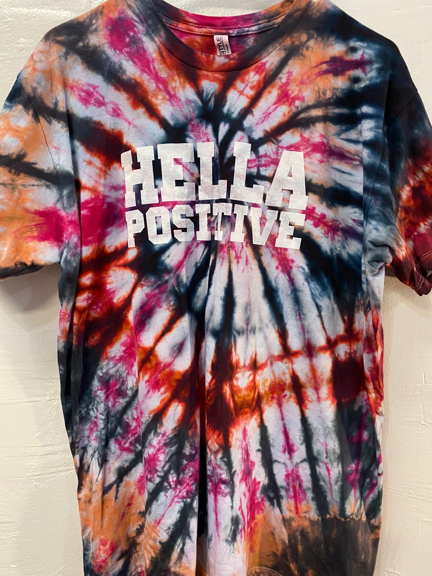 Hella Positive Tie Dye T-Shirt - Large