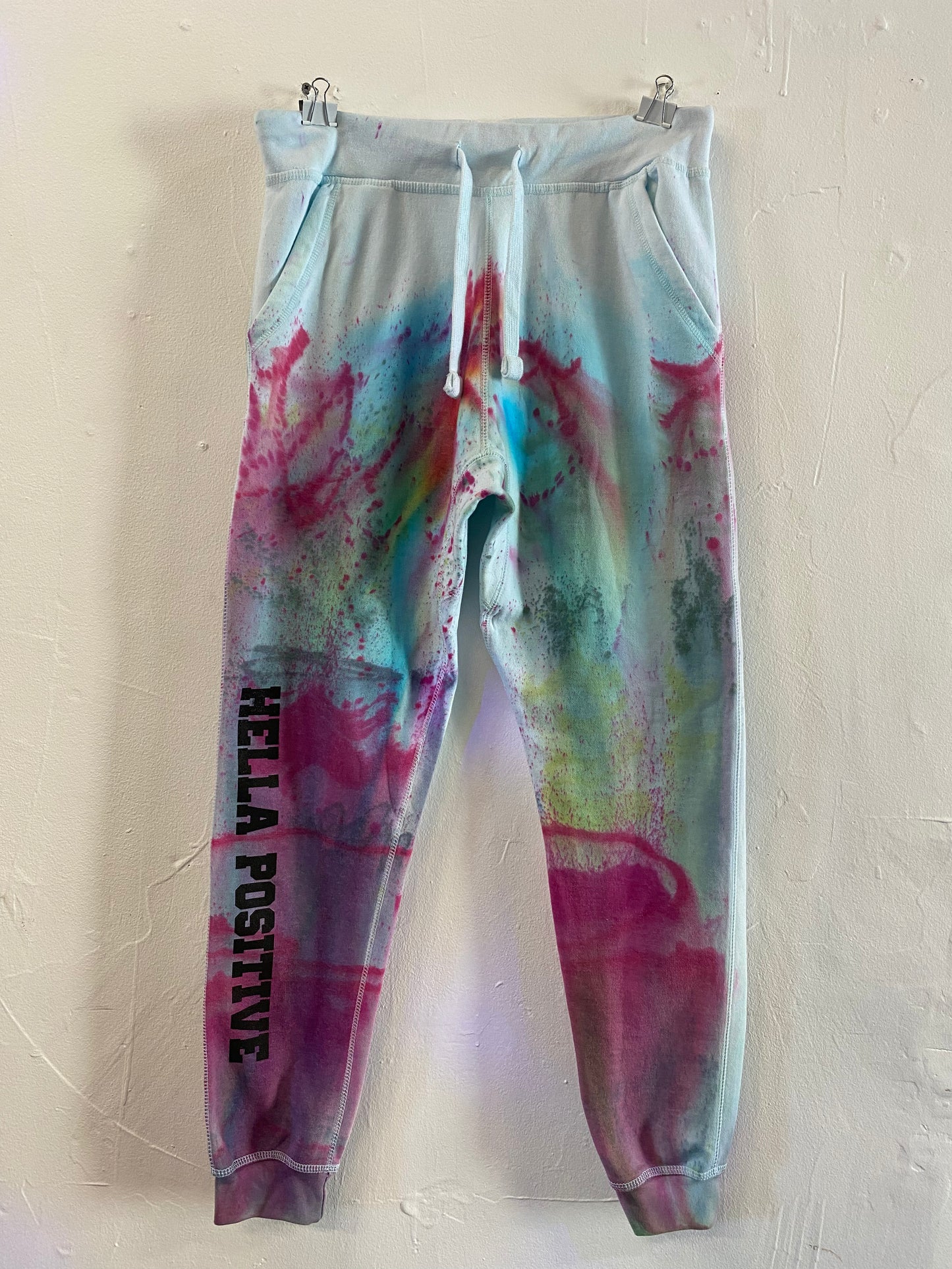 Hella Positive Tie Dye Joggers - Large