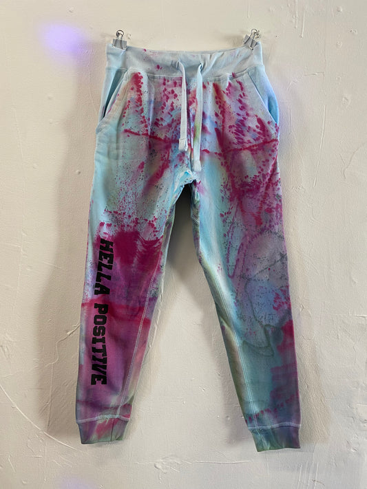 Hella Positive Tie Dye Joggers - Small