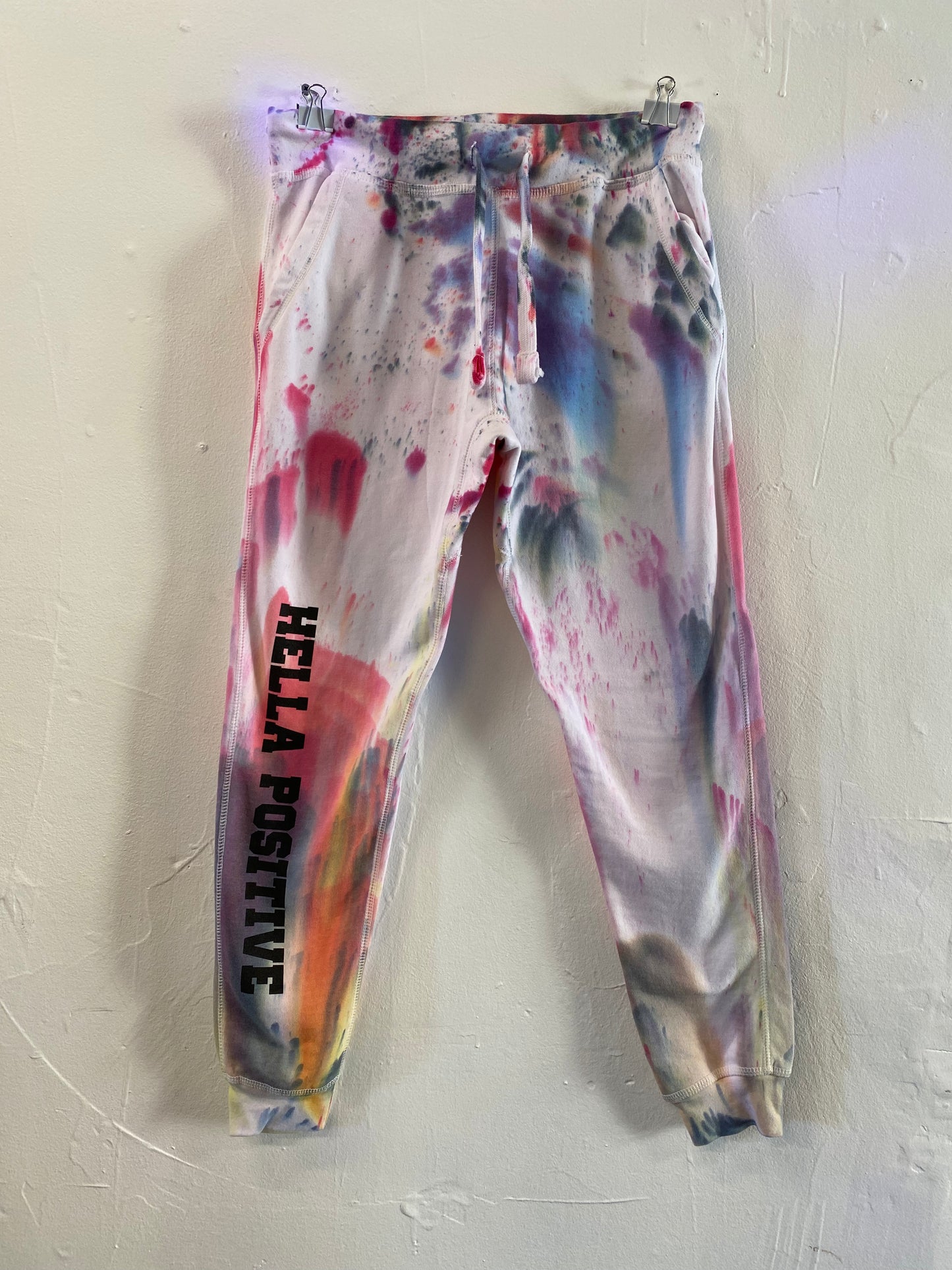 Hella Positive Tie Dye Joggers - Small