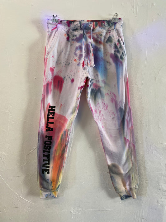 Hella Positive Tie Dye Joggers - Small