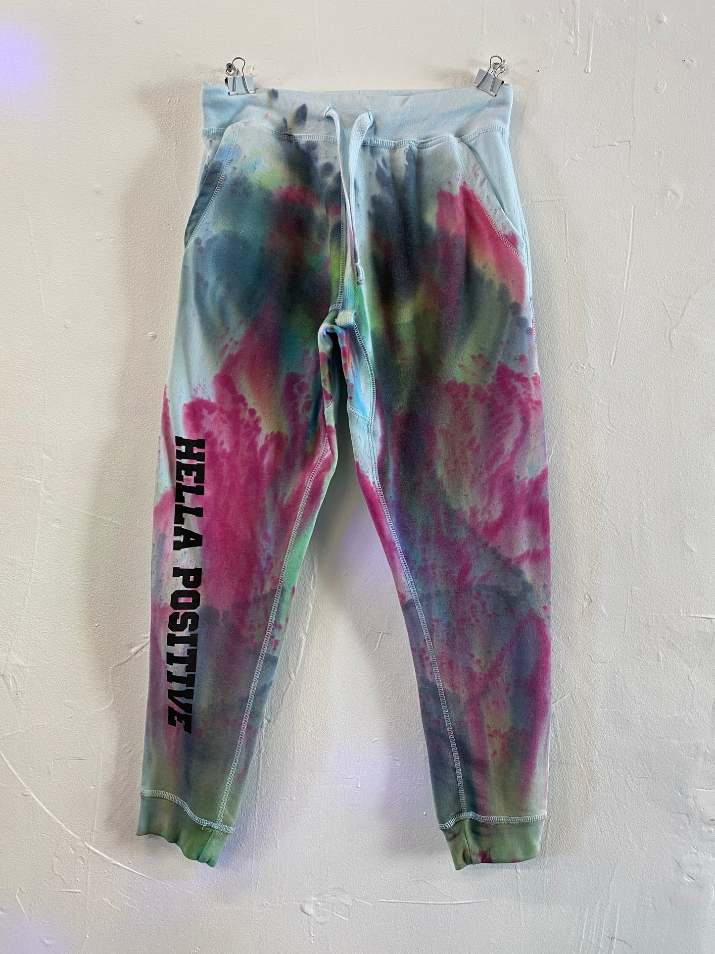 Hella Positive Tie Dye Joggers - Small