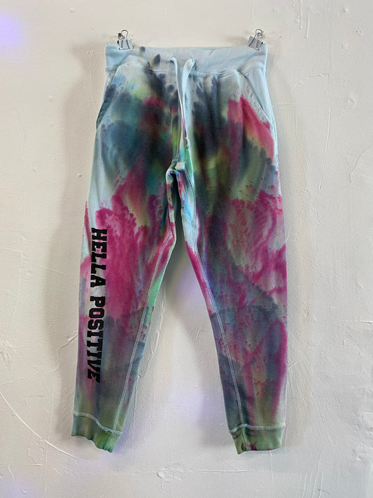 Hella Positive Tie Dye Joggers - Small
