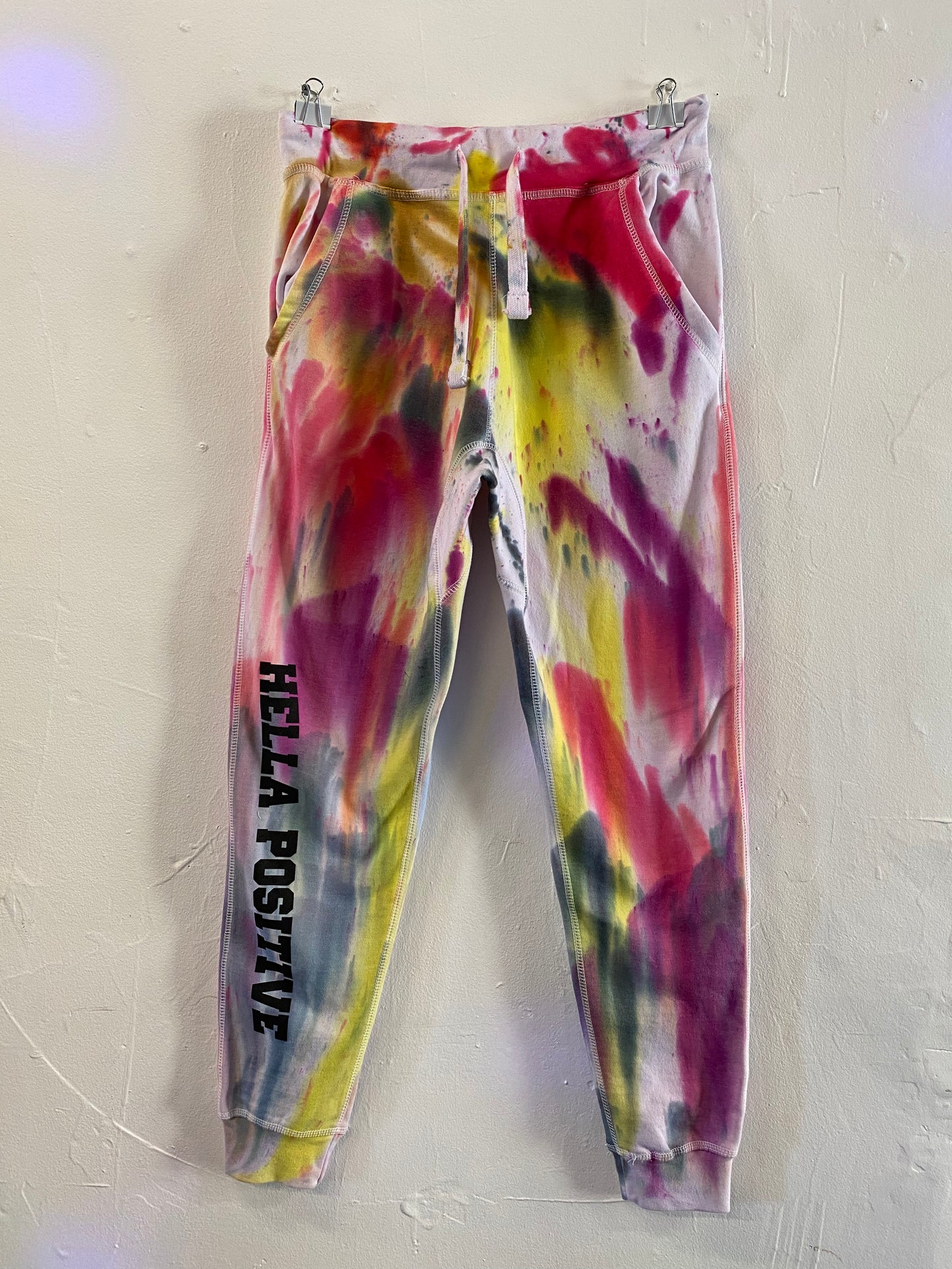 Hella Positive Tie Dye Joggers - Medium