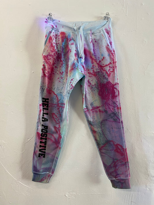 Hella Positive Tie Dye Joggers - Small