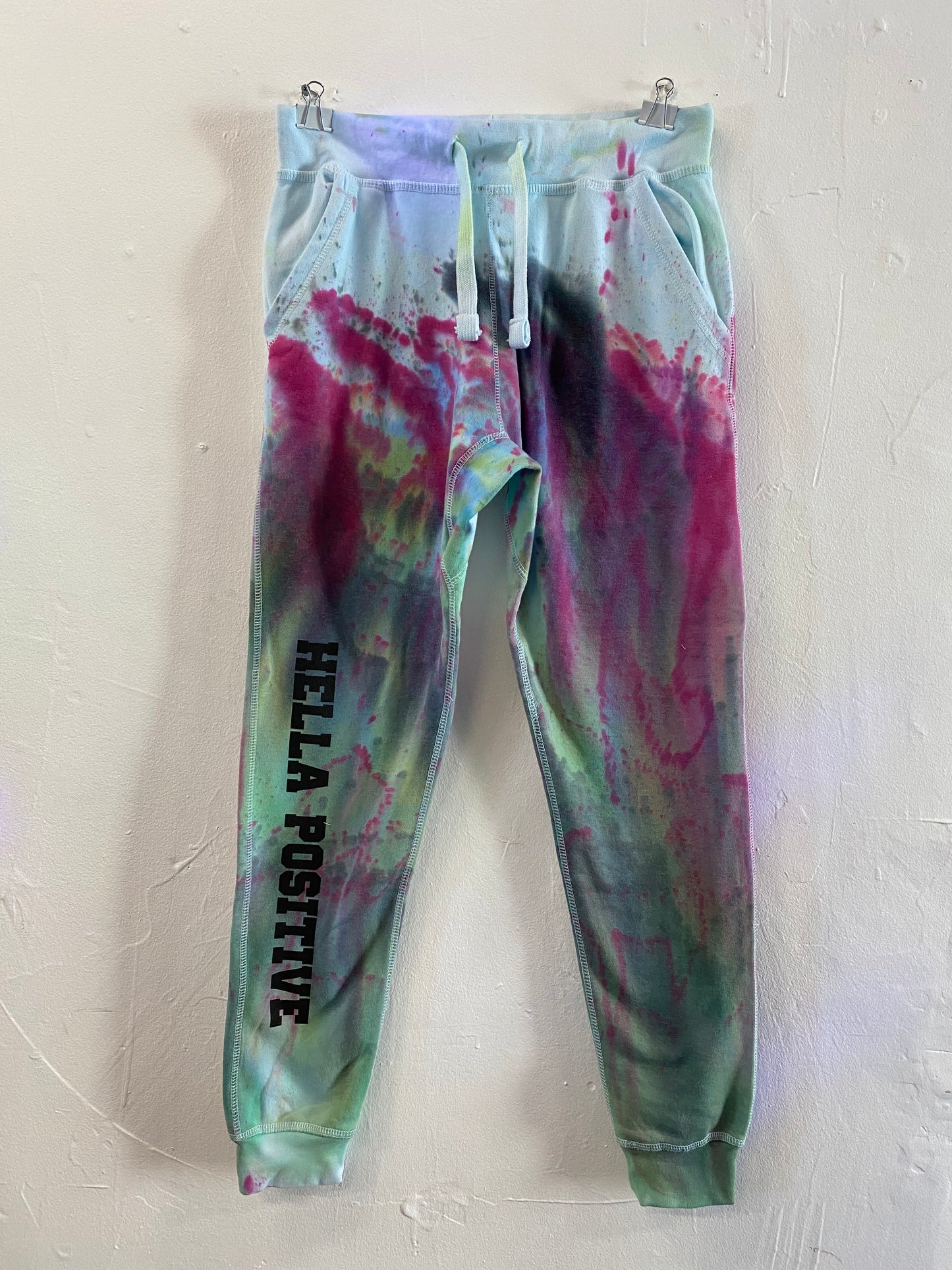 Hella Positive Tie Dye Joggers - Medium