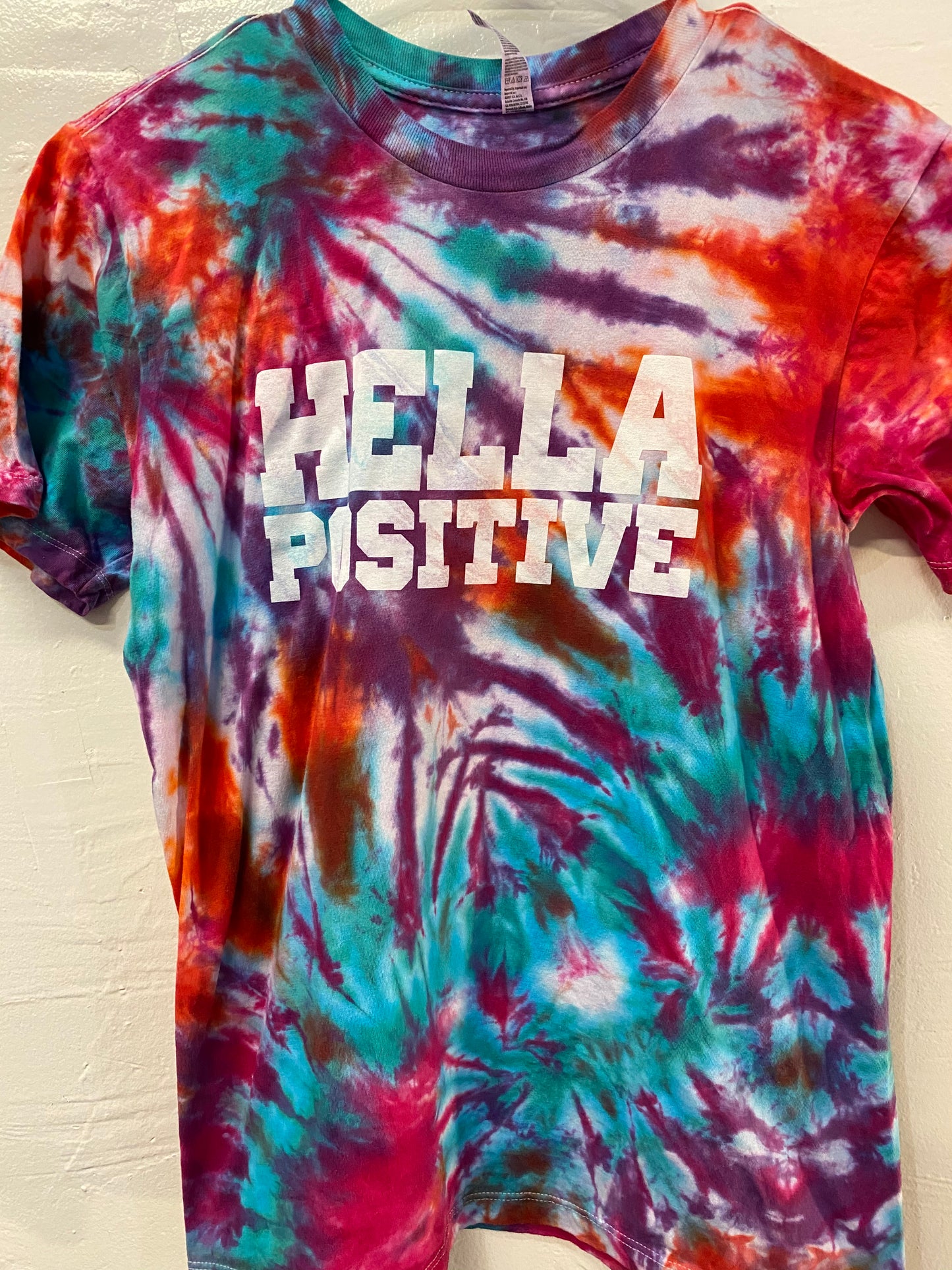 Hella Positive Tie Dye T-Shirt - Small