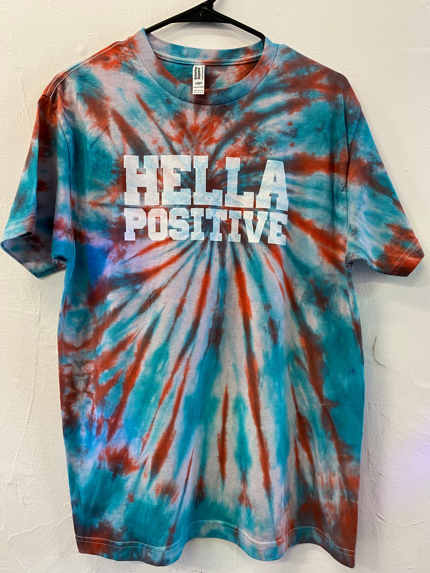 Hella Positive Tie Dye T shirt - Medium
