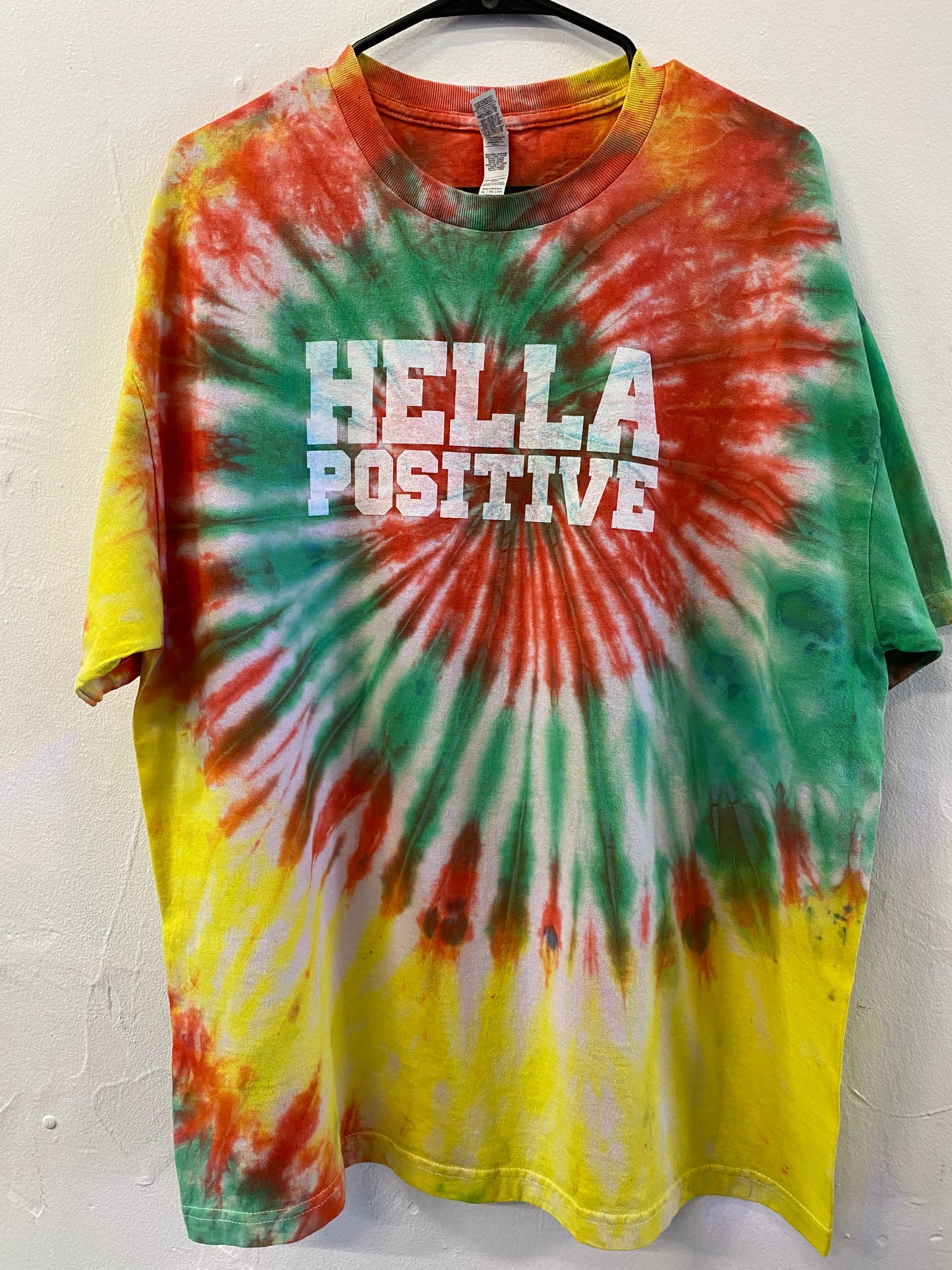 Hella Positive Tie Dye T shirt - XL