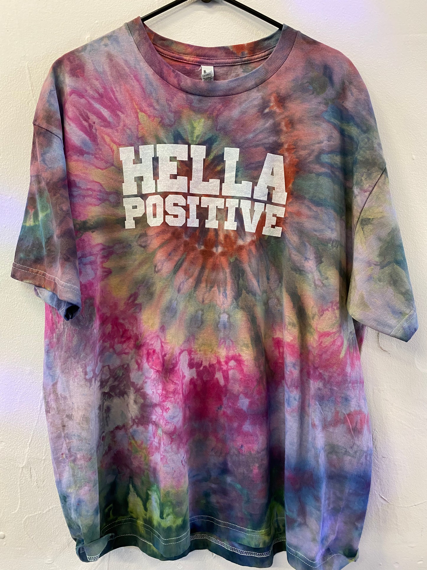 Hella Positive Tie Dye T shirt - XL