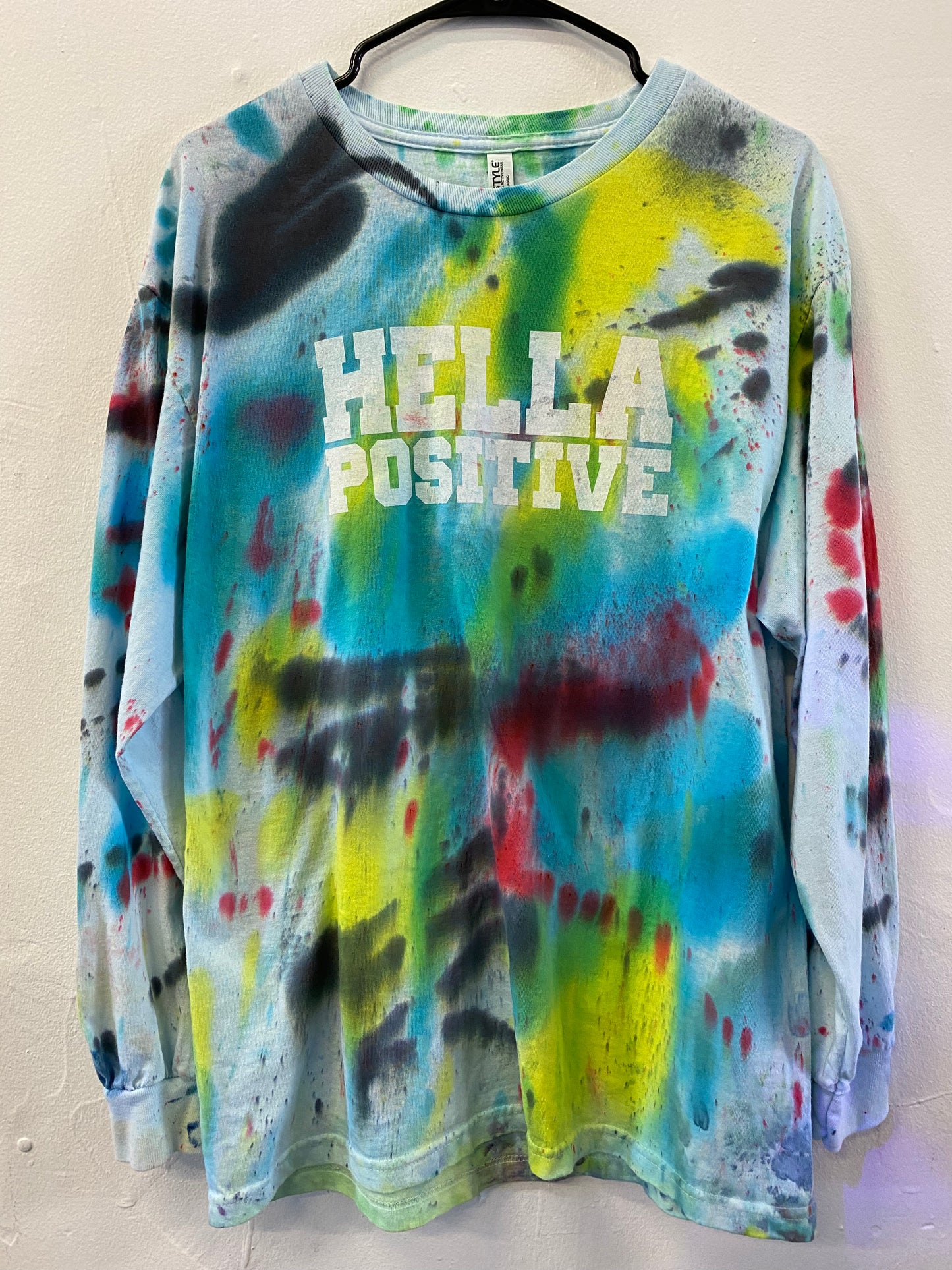 Hella Positive Tie Dye Long Sleeve - Large