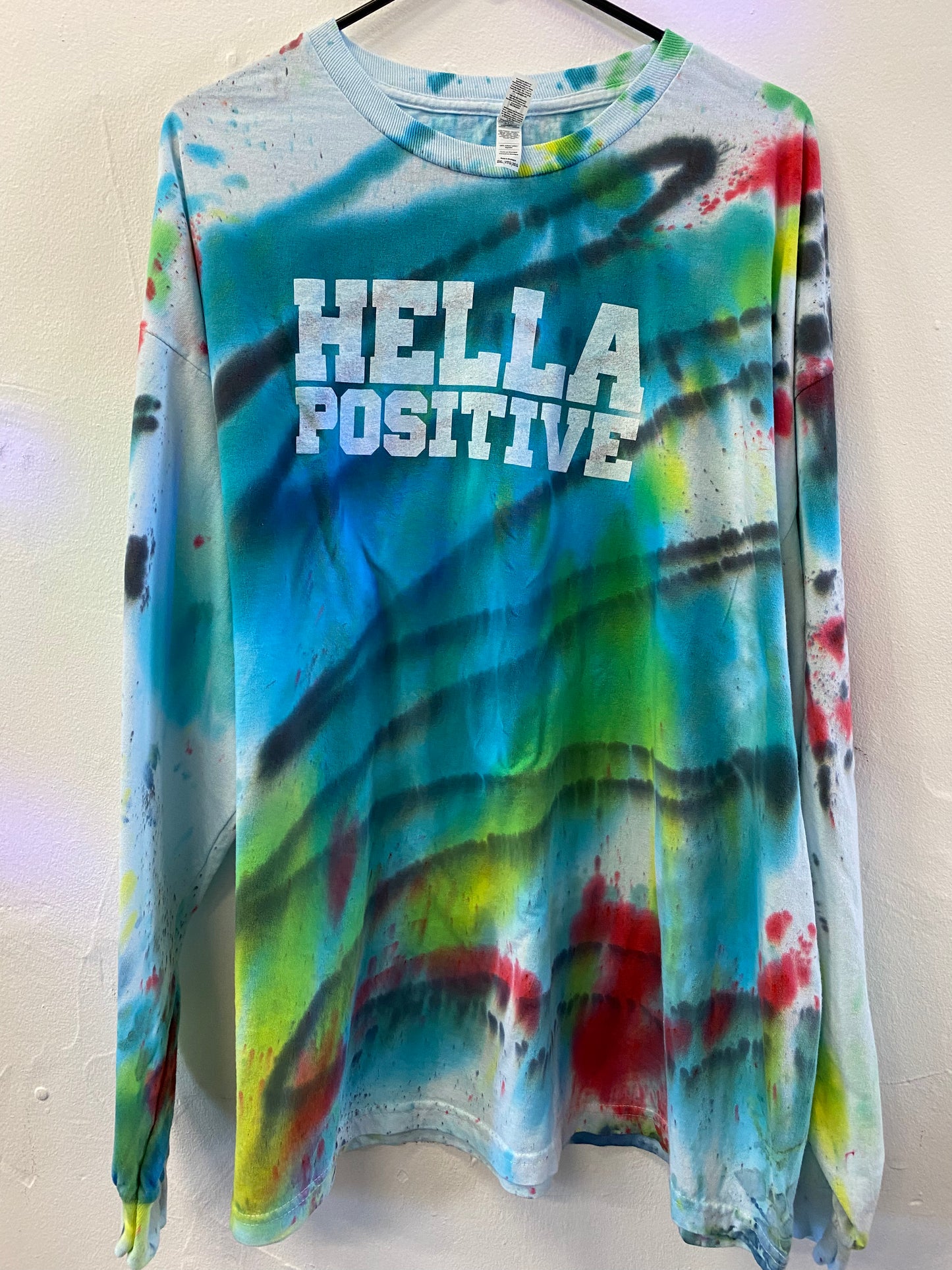 Hella Positive Tie Dye Long Sleeve - 2XL