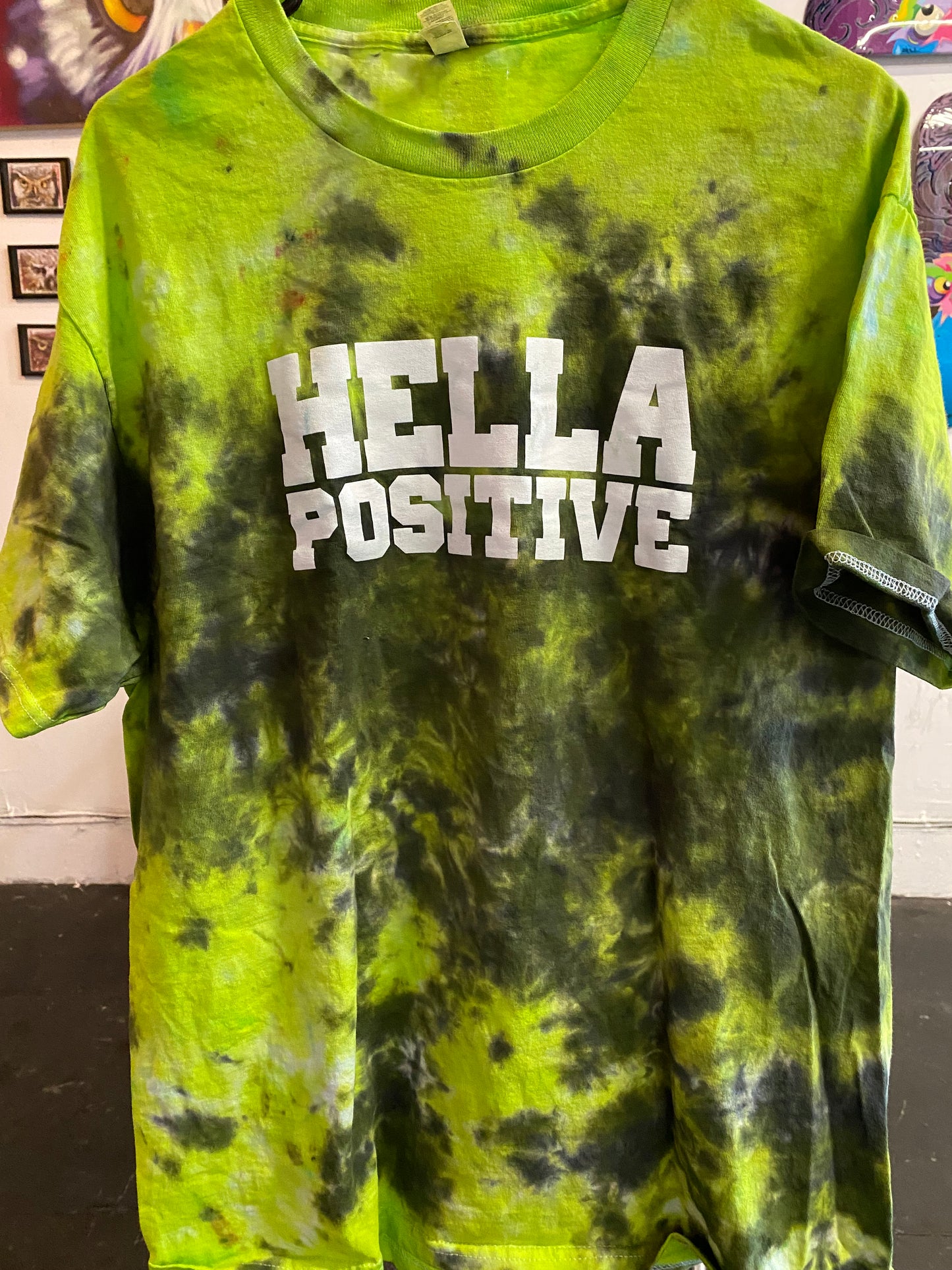 Hella Positive Tie Dye T-Shirt - Large