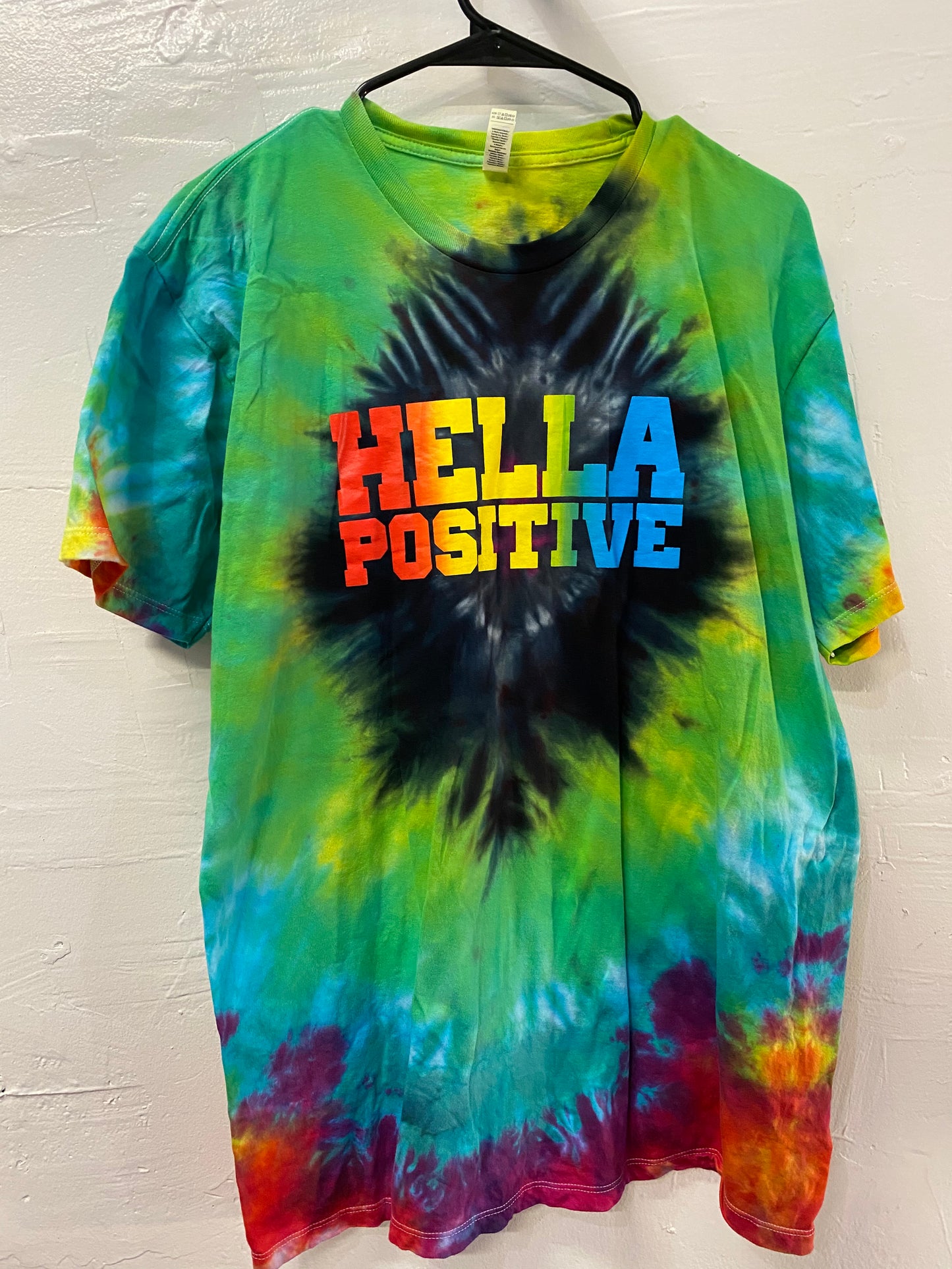 Hella Positive Tie Dye T-Shirt - Large