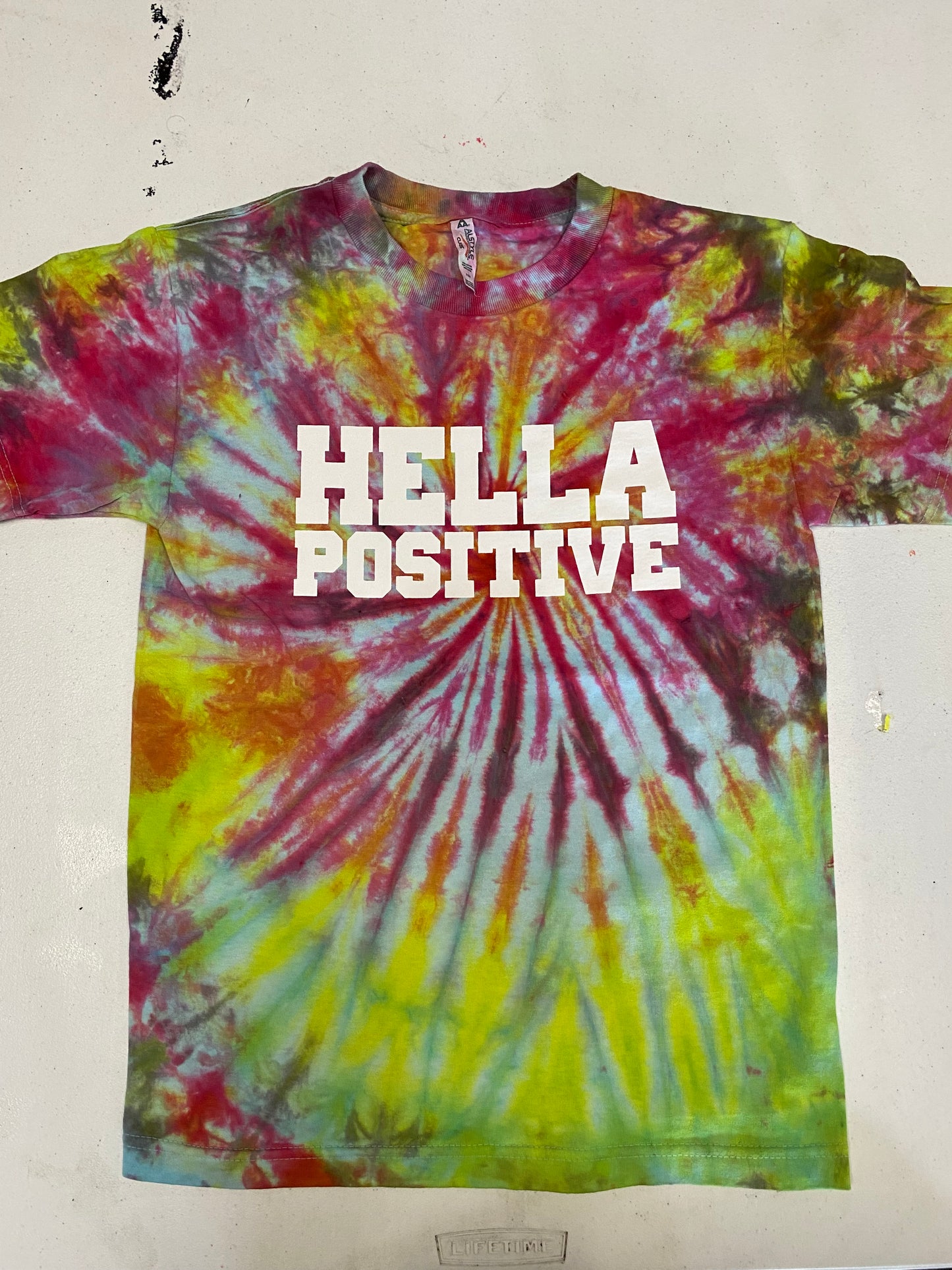 Hella Positive Tie Dye T-Shirt - Medium