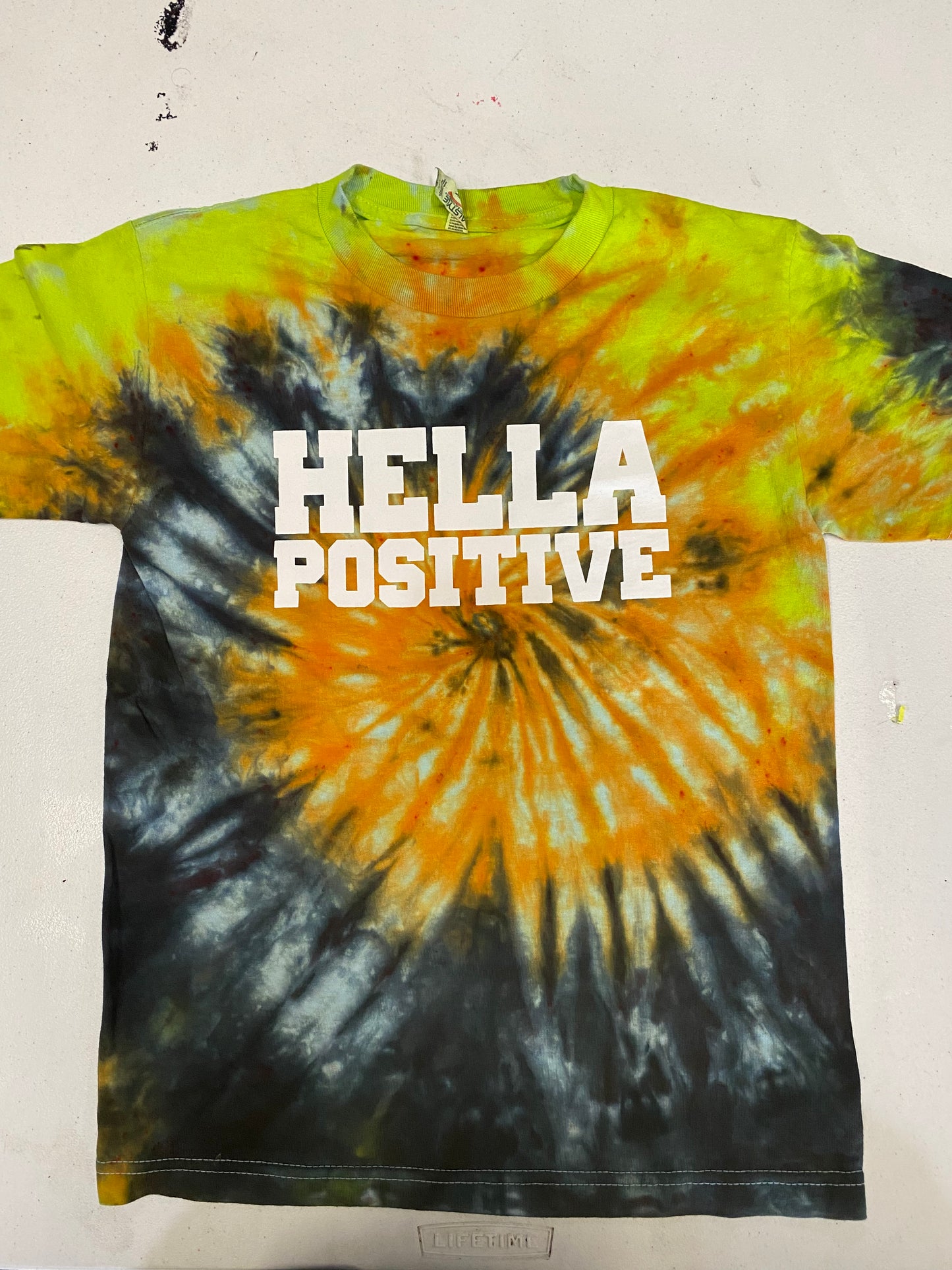 Hella Positive Tie Dye T-Shirt - Medium
