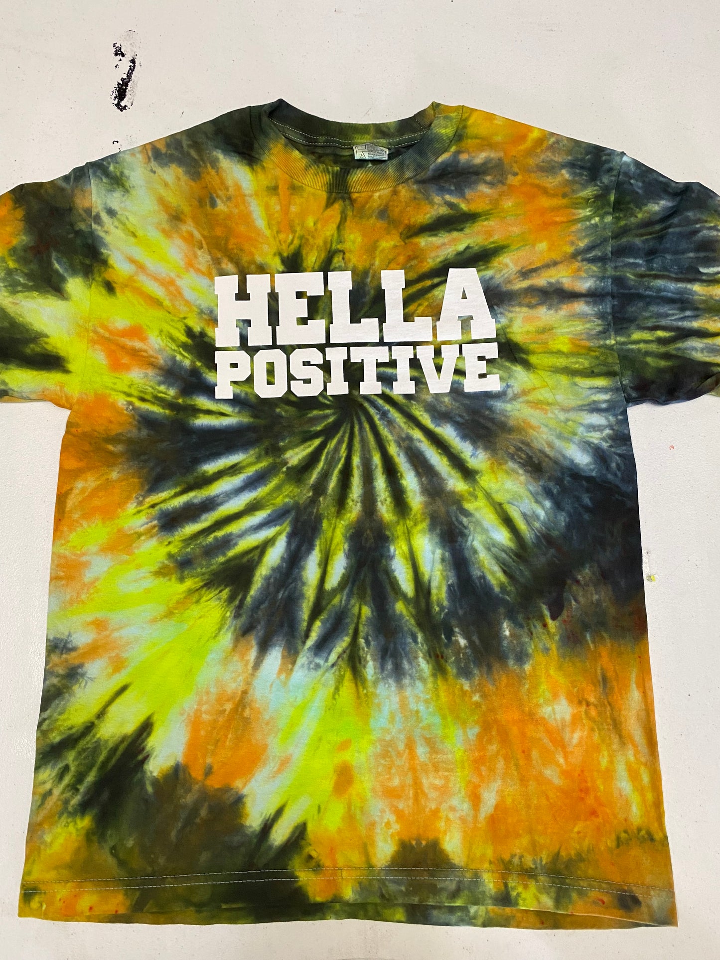 Hella Positive Tie Dye T-Shirt - Medium
