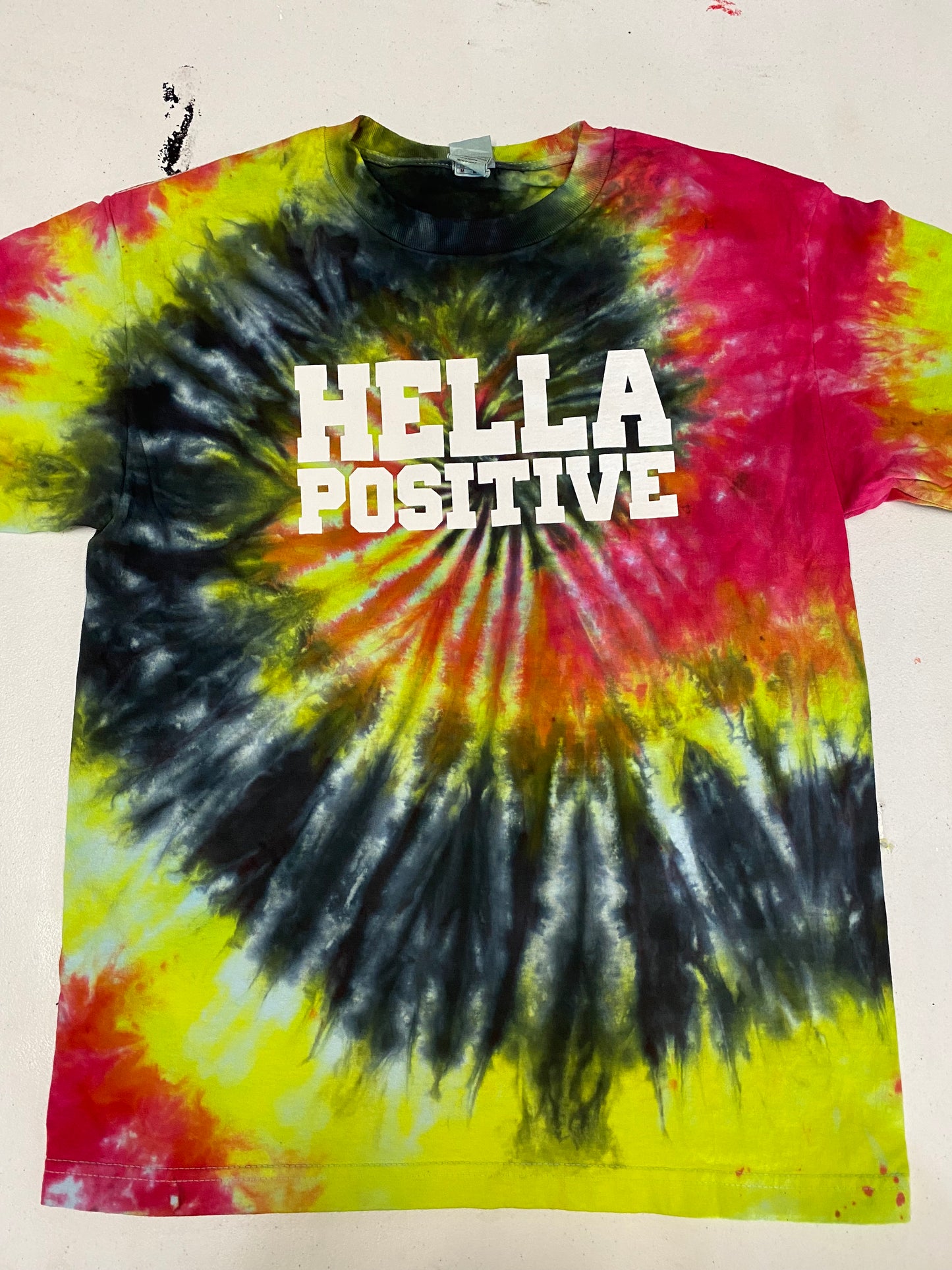 Hella Positive Tie Dye T-Shirt - Medium