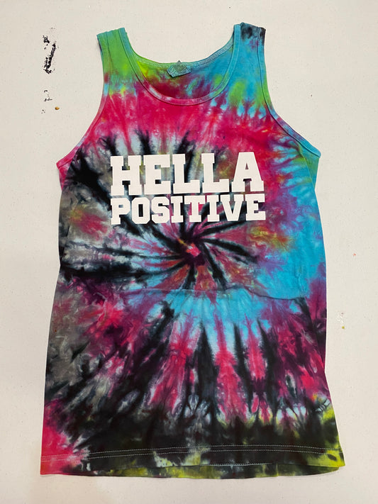 Hella Positive Tie Dye Tank Top - Small