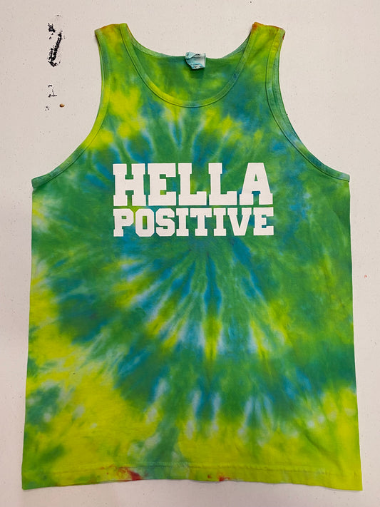 Hella Positive Tie Dye Tank Top - Medium