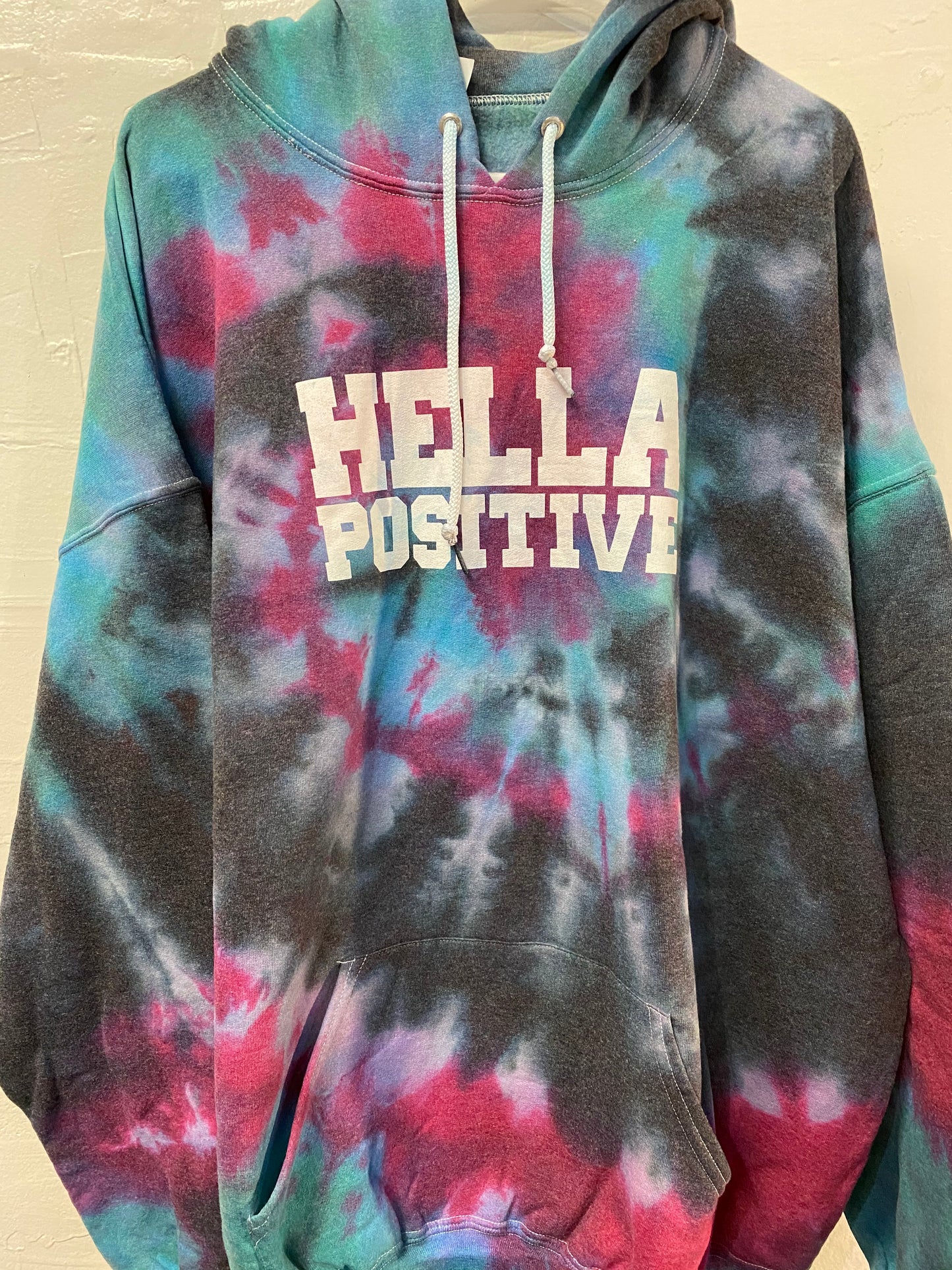 Hella Positive Tie Dye Hoodie - 3XL