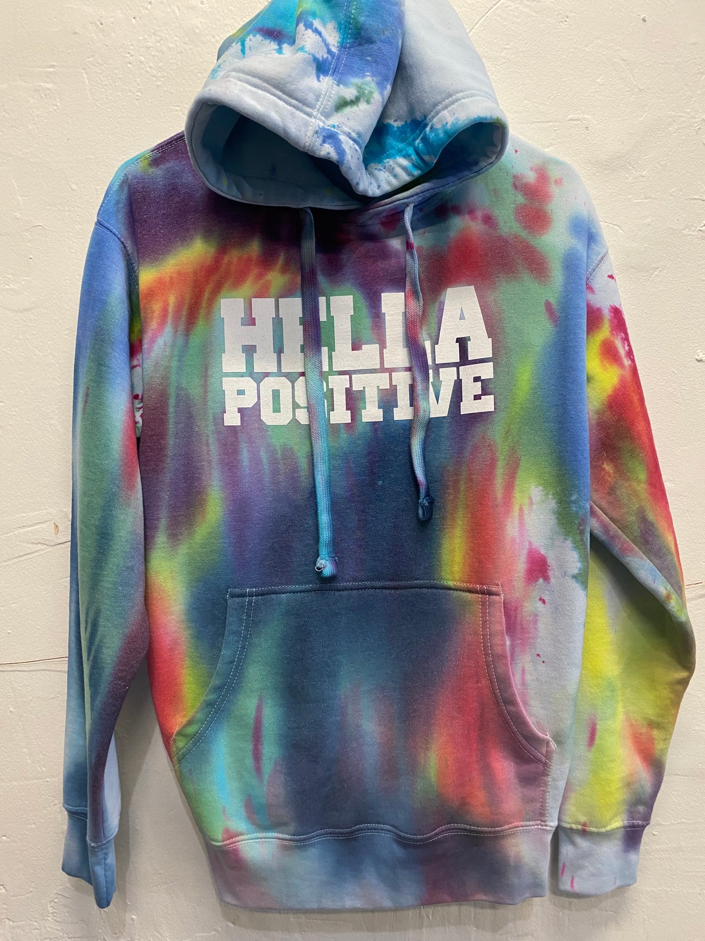Hella Positive Tie Dye Hoodie - Small
