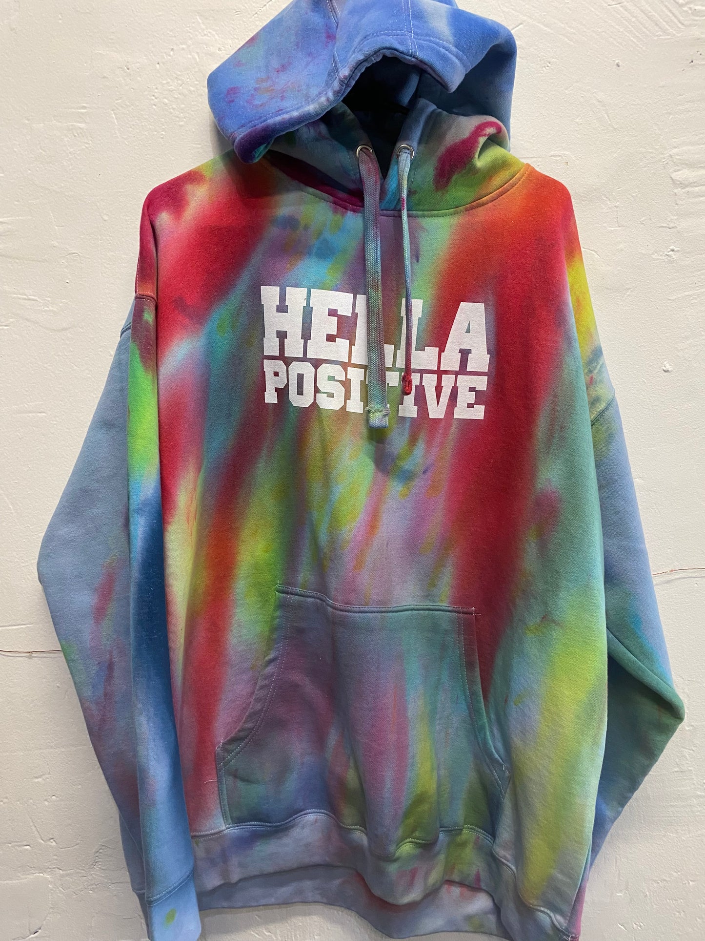 Hella Positive Tie Dye Hoodie - XL