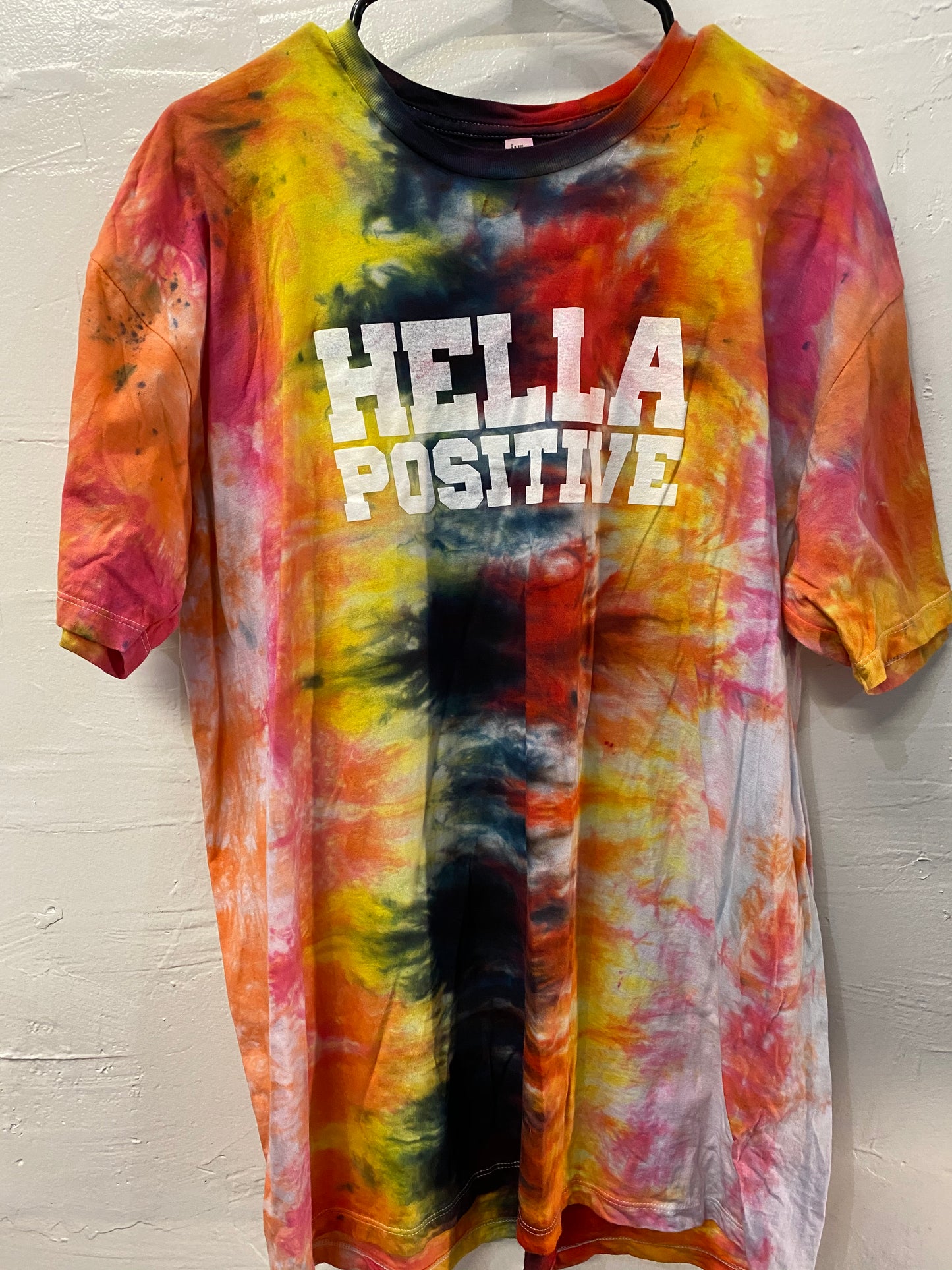 Hella Positive Tie Dye T-Shirt - XL