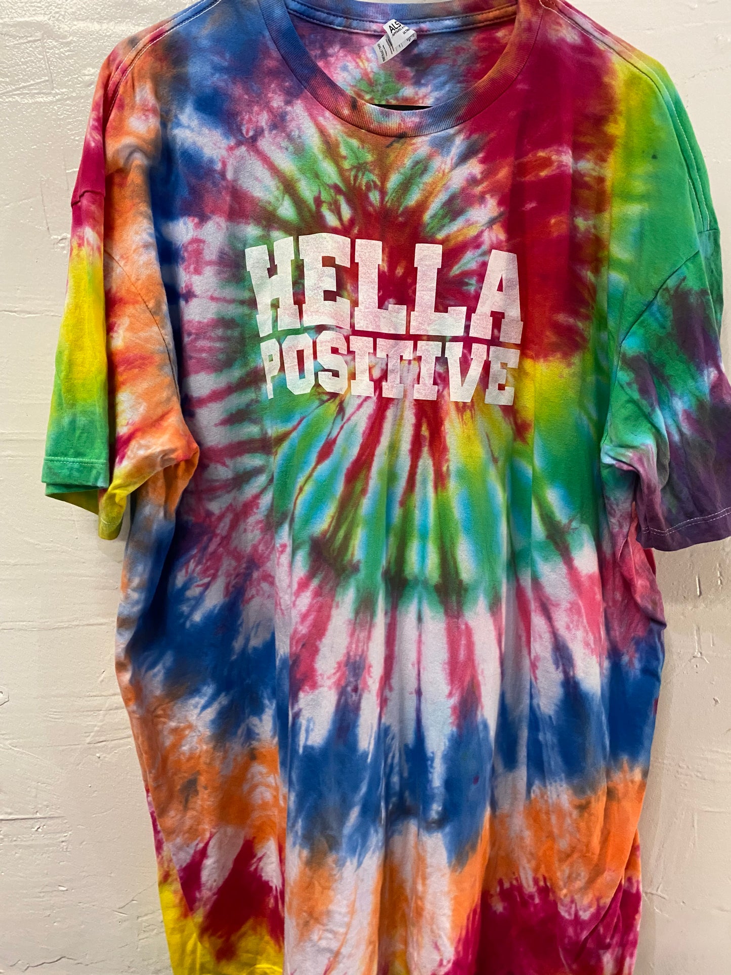 Hella Positive Tie Dye T-Shirt - 2XL