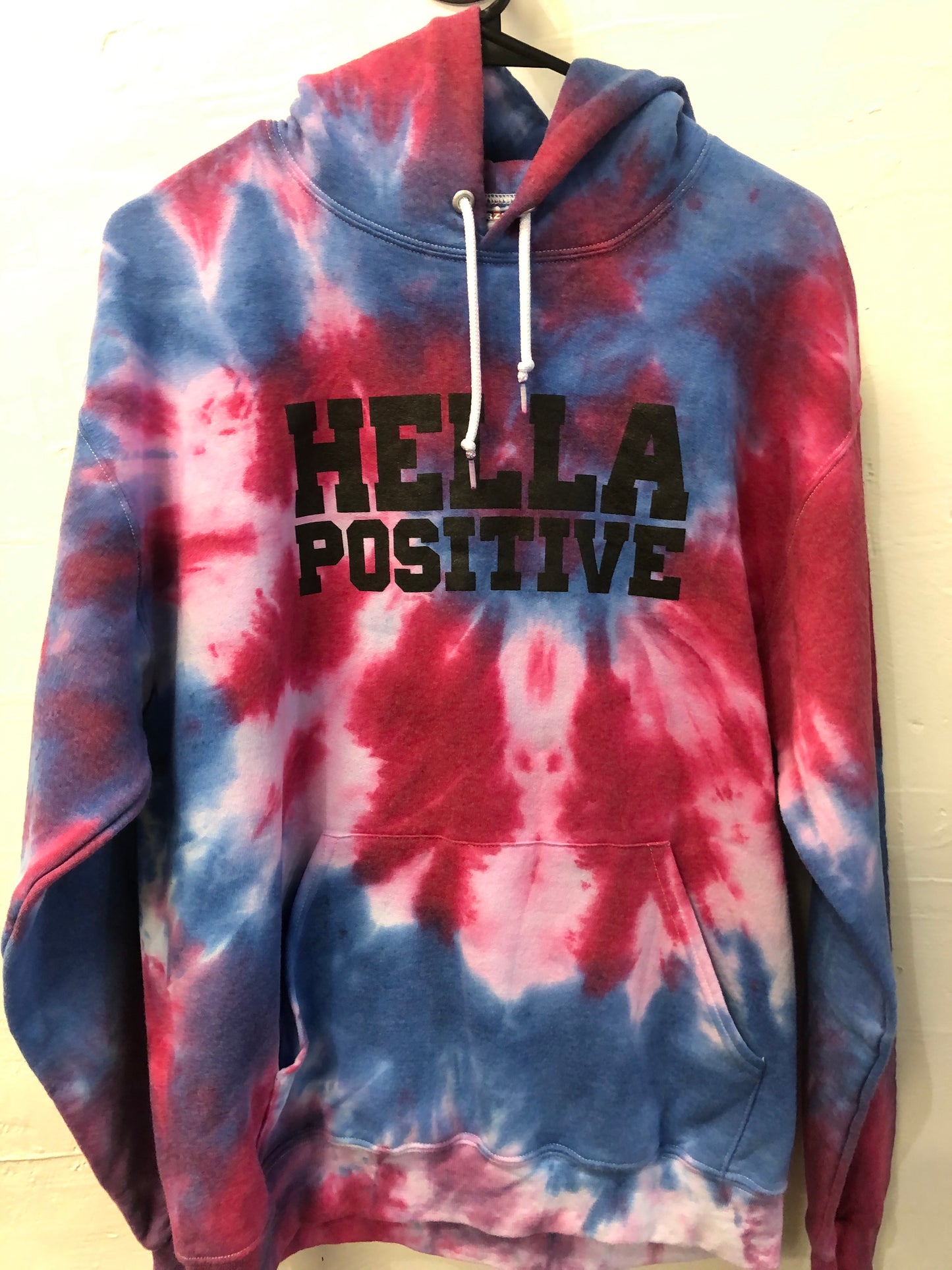 Tie Dye Hella Positive Hoodie - Medium