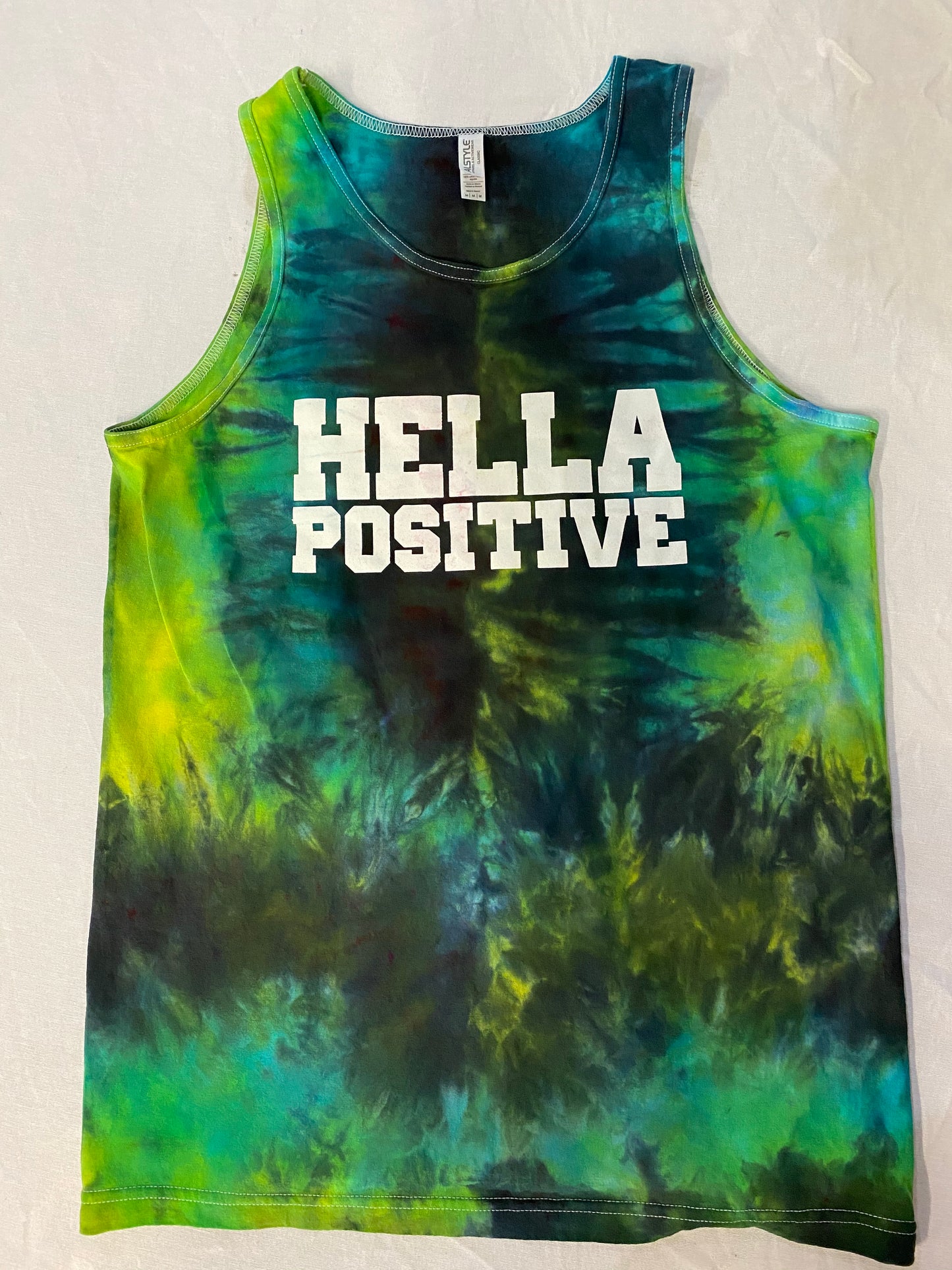 Hella Positive Tie Dye Tank Top - Medium