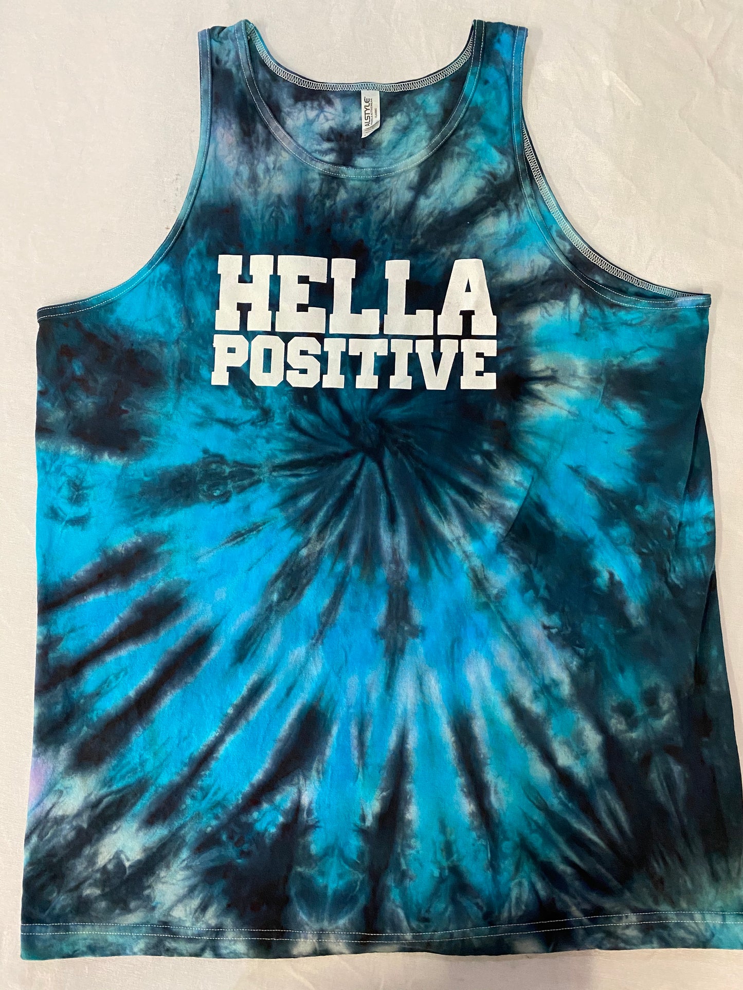 Hella Positive Tie Dye Tank Top - XL