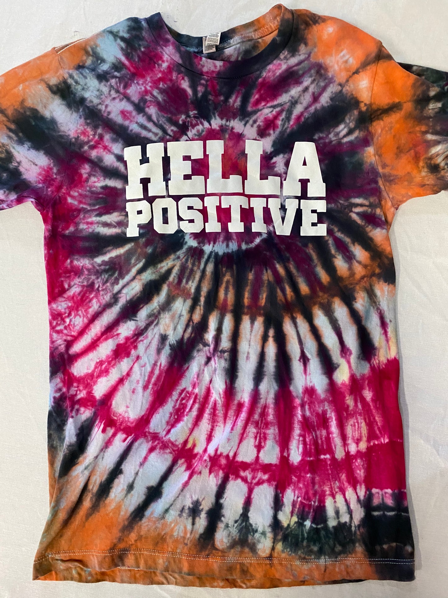 Hella Positive Tie Dye T-Shirt - Small