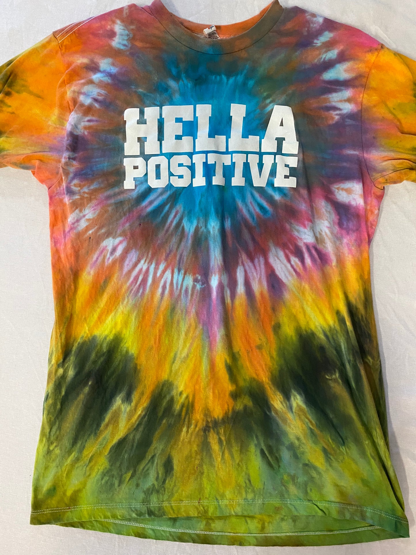 Hella Positive Tie Dye T-Shirt - Medium