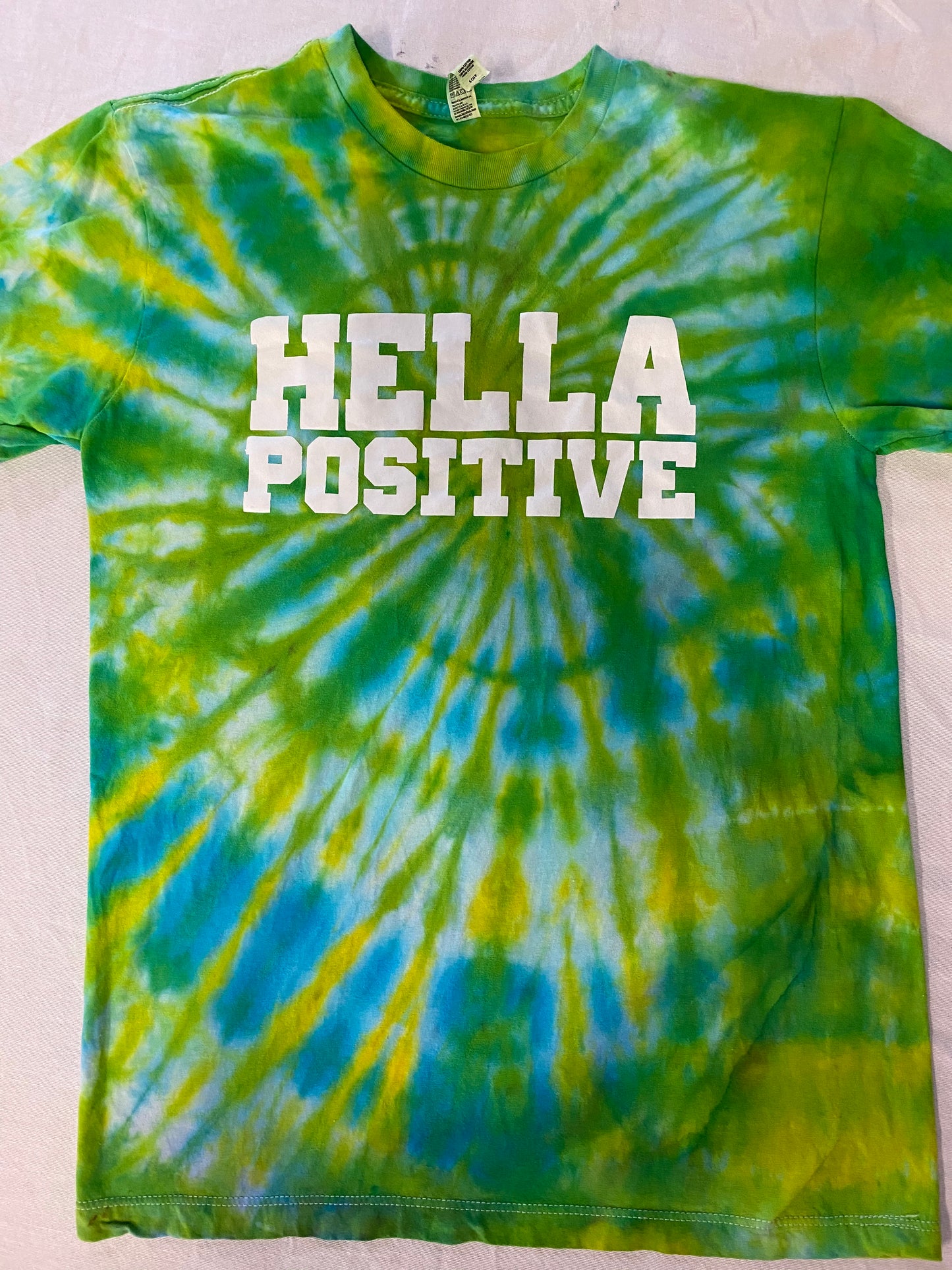 Hella Positive Tie Dye T-Shirt - Small
