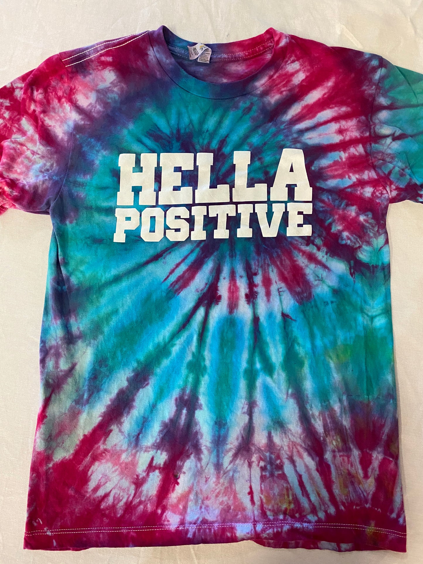 Hella Positive Tie Dye T-Shirt - Small