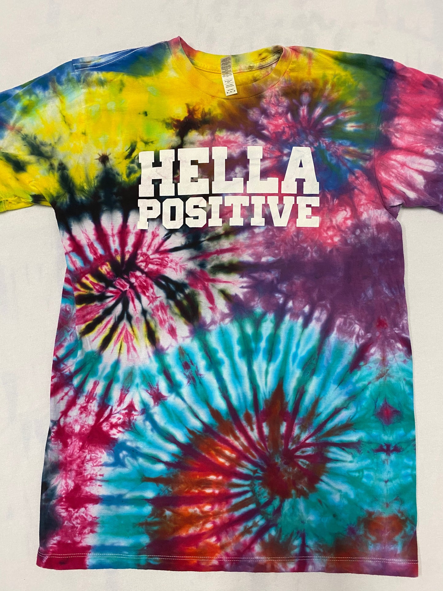 Hella Positive Tie Dye T-Shirt - Medium